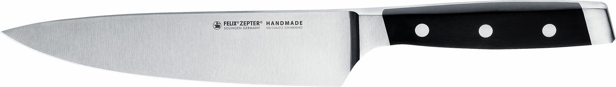 Felix Solingen Kochmesser First Class, Handmade in Solingen, lebenslanger kostenloser Nachschleifservice
