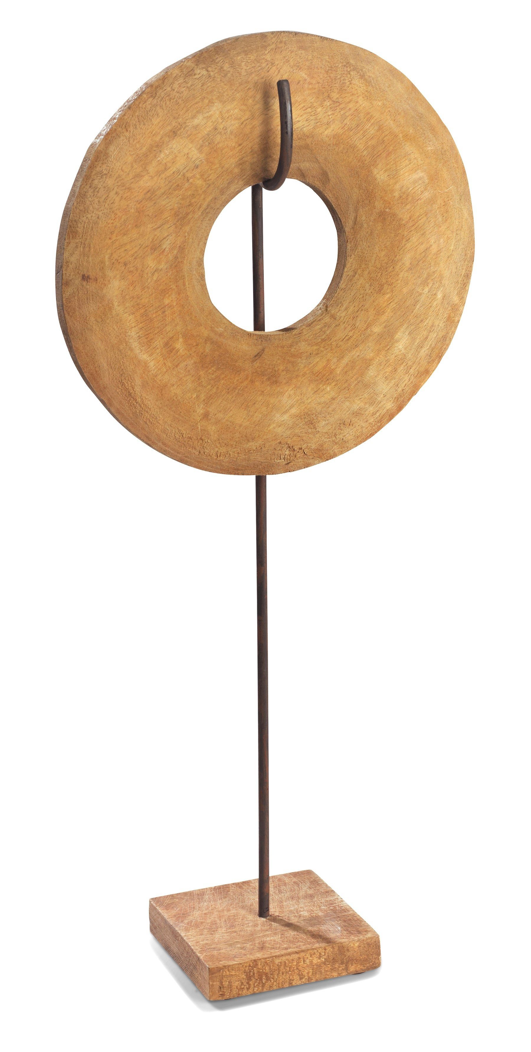 Holz, Skulptur Wanddeko, Moritz Holzdeko 65x29x12cm, Kreis Donut Dekoobjekt Tischdeko, groß Fensterdeko, Skulptur Unendlichkeit