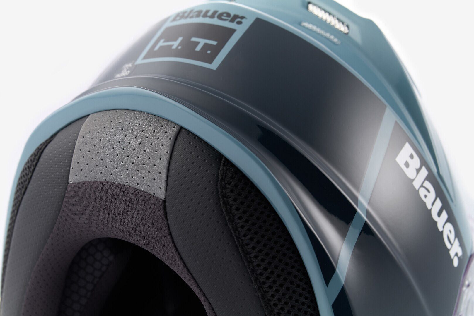 Blauer Motorradhelm Noah Klapphelm, vorbereitet für Kommunikationssystem,integriertes Sonnenvisier