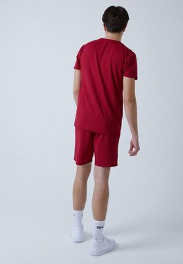 SPORTKIND Funktionsshirt Tennis T-Shirt Rundhals Herren & Jungen bordeaux rot