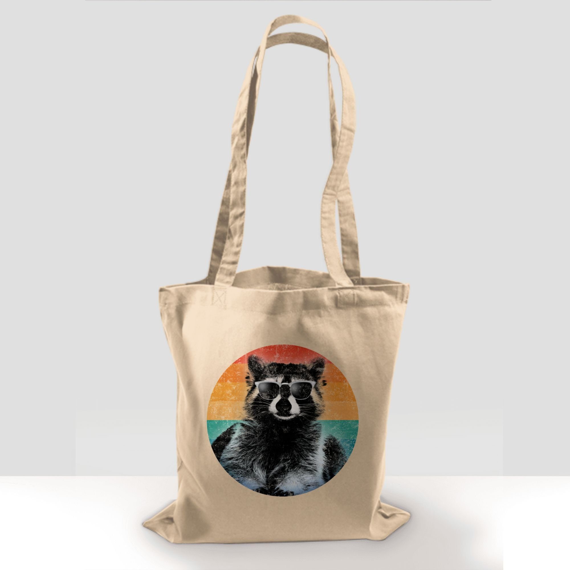 Shirtracer Umhängetasche Cooler Waschbär Raccoon, Vintage Retro