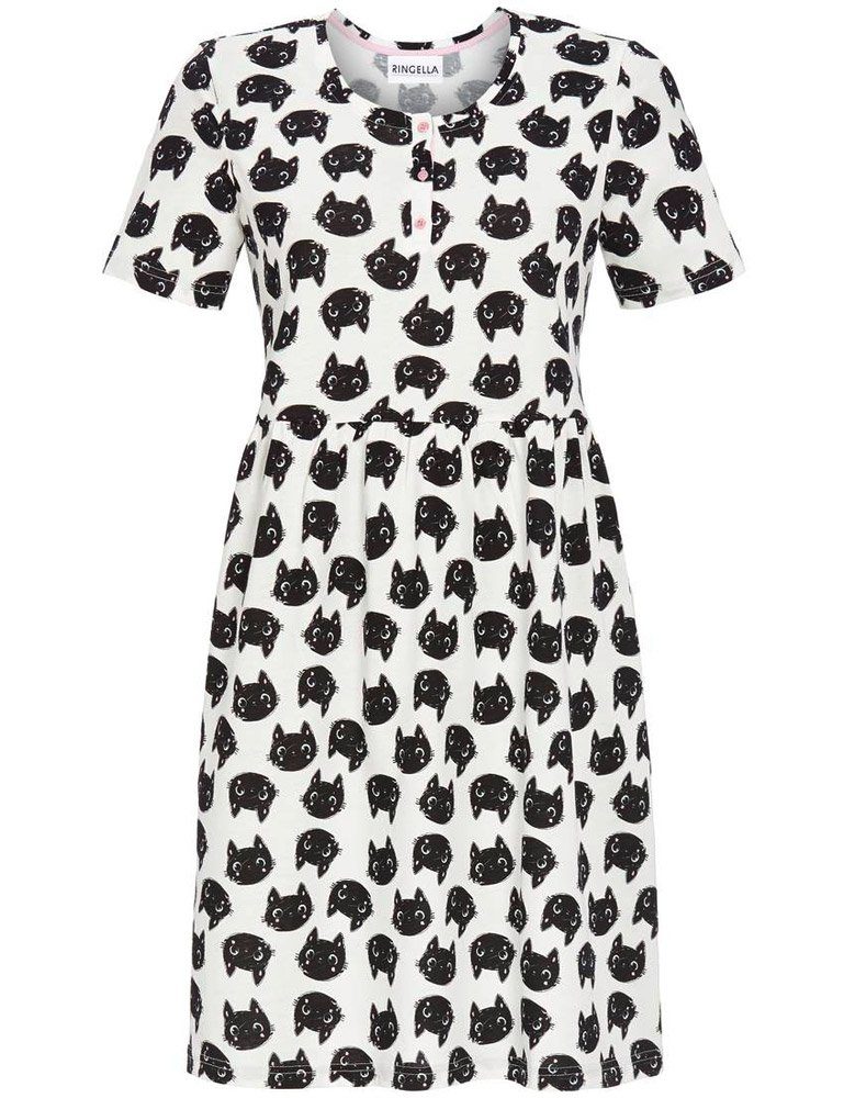 Ringella Nachthemd Kleid 'Black Cats' 3211026, günstig online kaufen