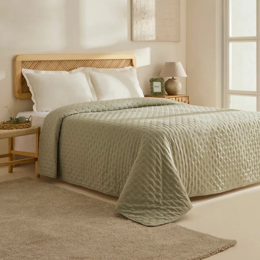 Karaca Home Tagesdecke Breezy Bettüberwurf Salbeigrün günstig online kaufen