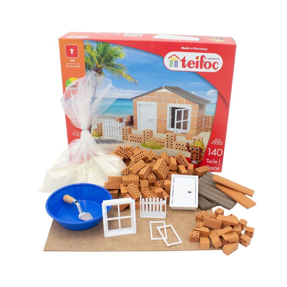 teifoc Strandhaus Каменный конструктор, (Bauset, 130 St., Lernspielzeug), Kreativspielzeug, Made in Germany