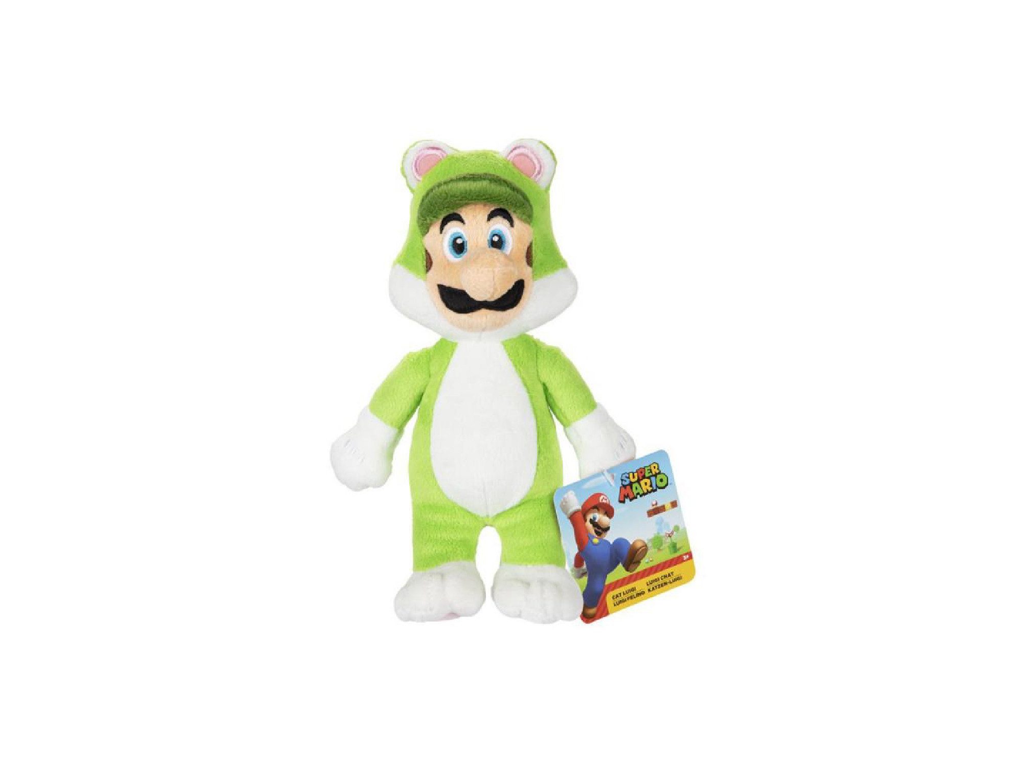 Nintendo Plüschfigur Nintendo Super Mario Plüsch Cat Luigi, ca. 18 cm