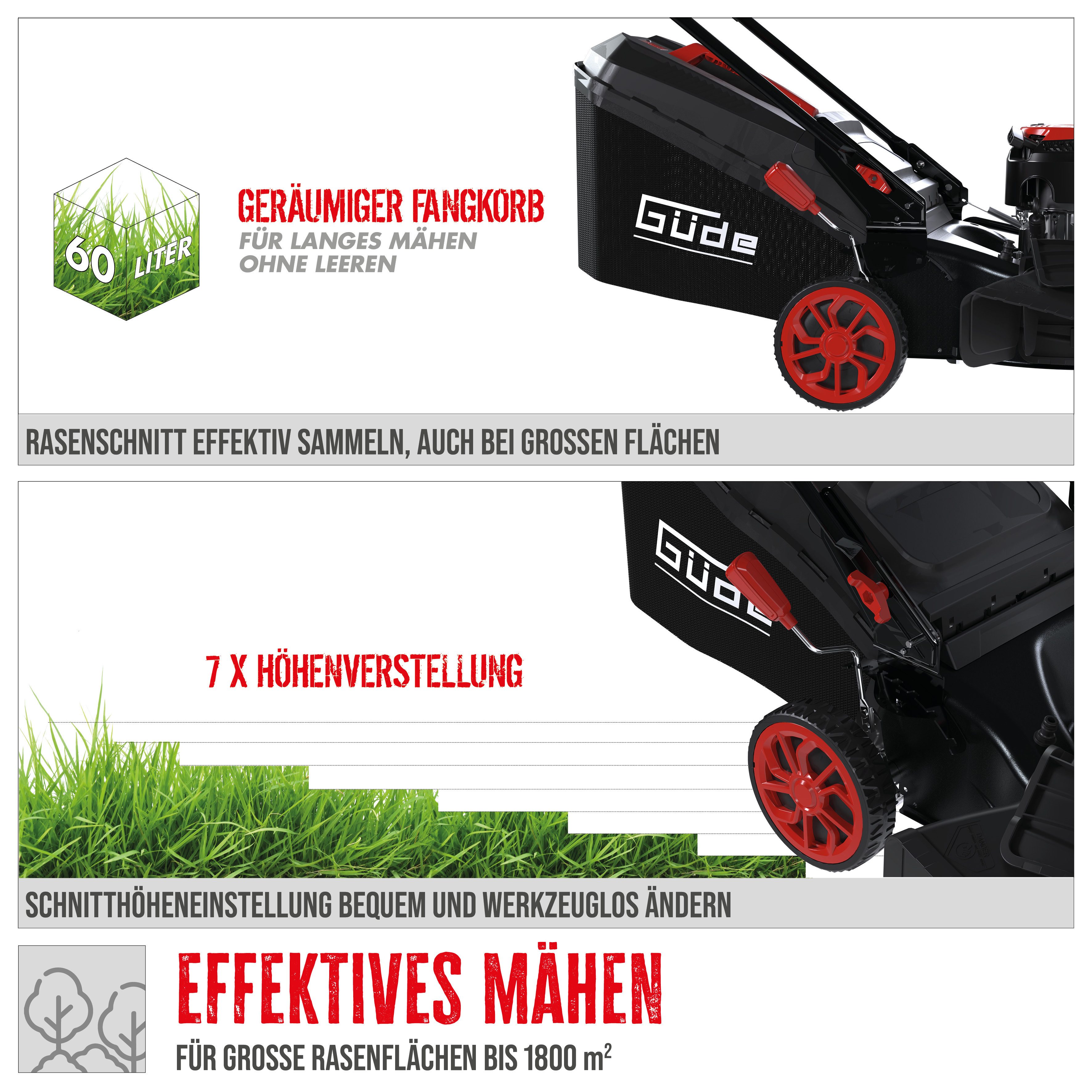 Güde Benzinrasenmäher »Big Wheeler 514.9 R«, 51 cm Schnittbreite, für Rasenflächen bis 1800m² – Bild 5 von 5
