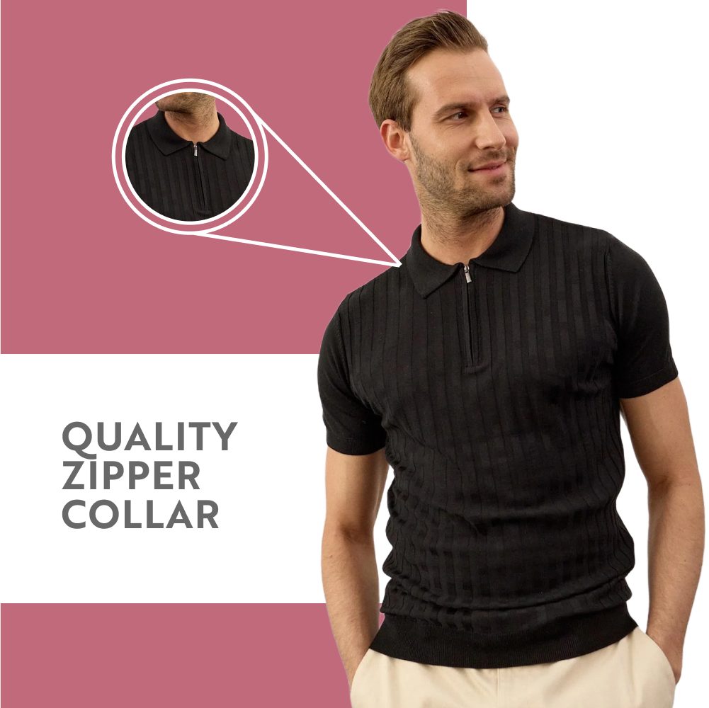 danger Poloshirt Herren Strick-T-Shirt – Rundhalsausschnitt, günstig online kaufen