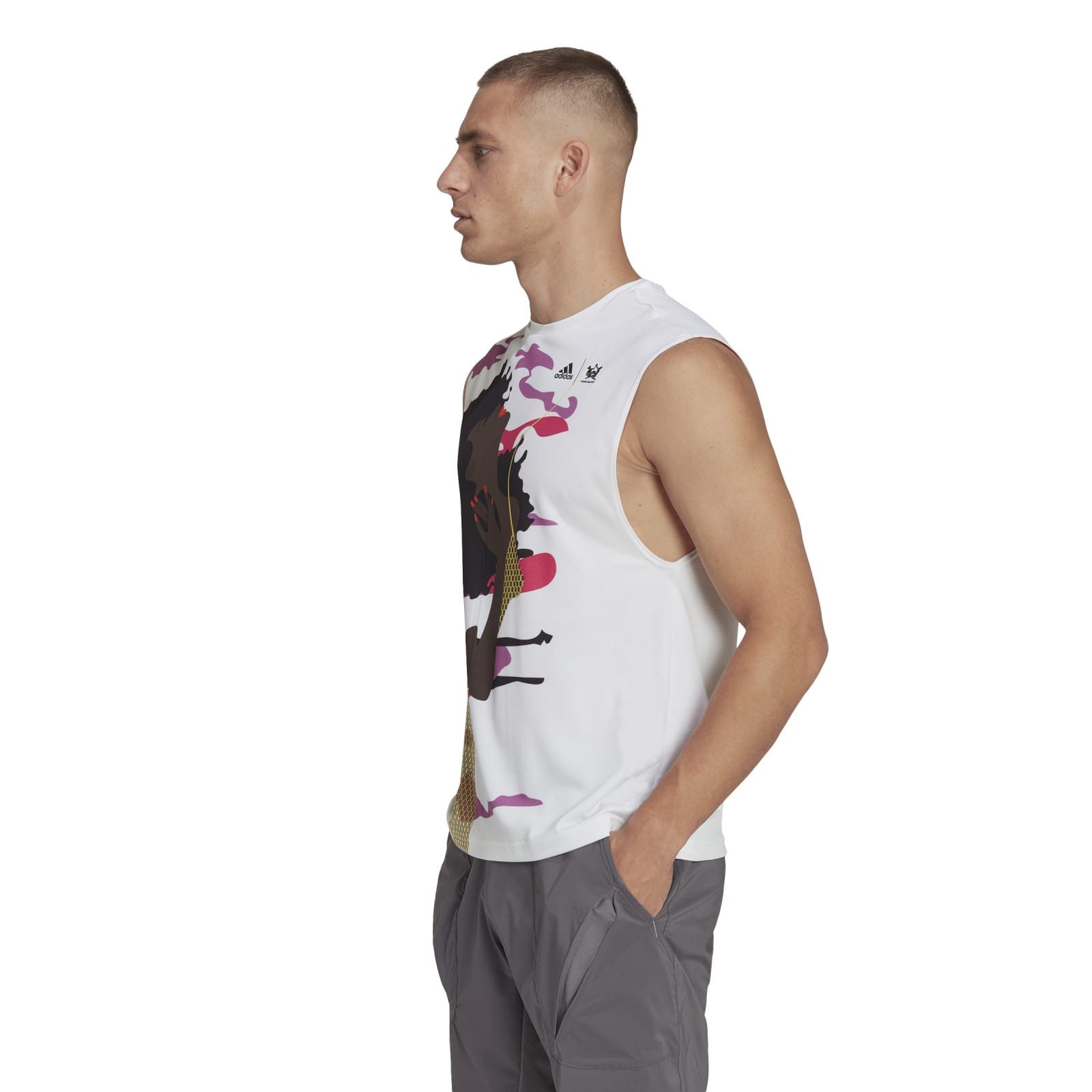 adidas Performance Tanktop x Thebe Magugu New York ärmellos weiss Herren