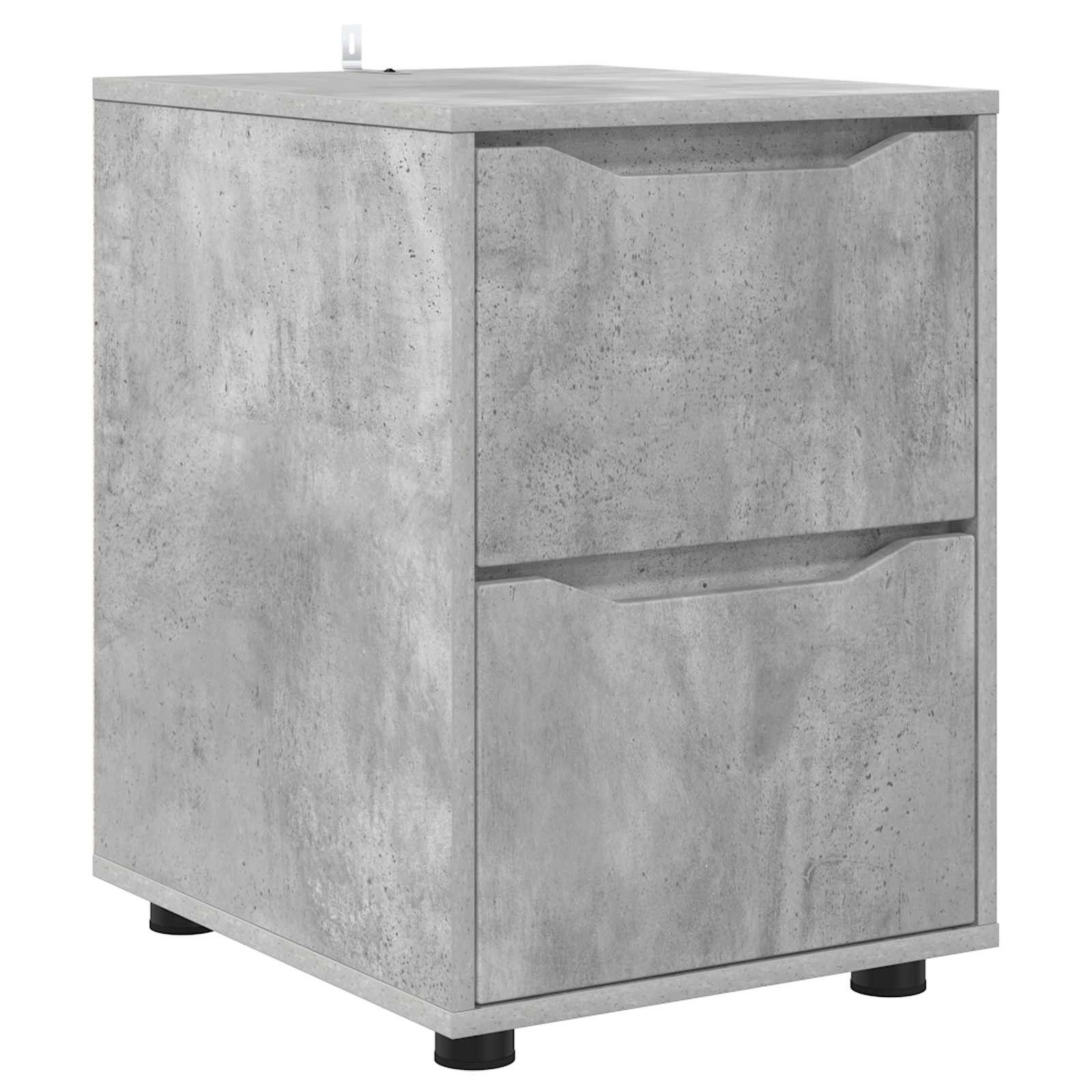 vidaXL Mehrzweckschrank Aufbewahrungsschrank 40 x 48 x 57 cm Holzwerkstoff Betongrau (1-St)