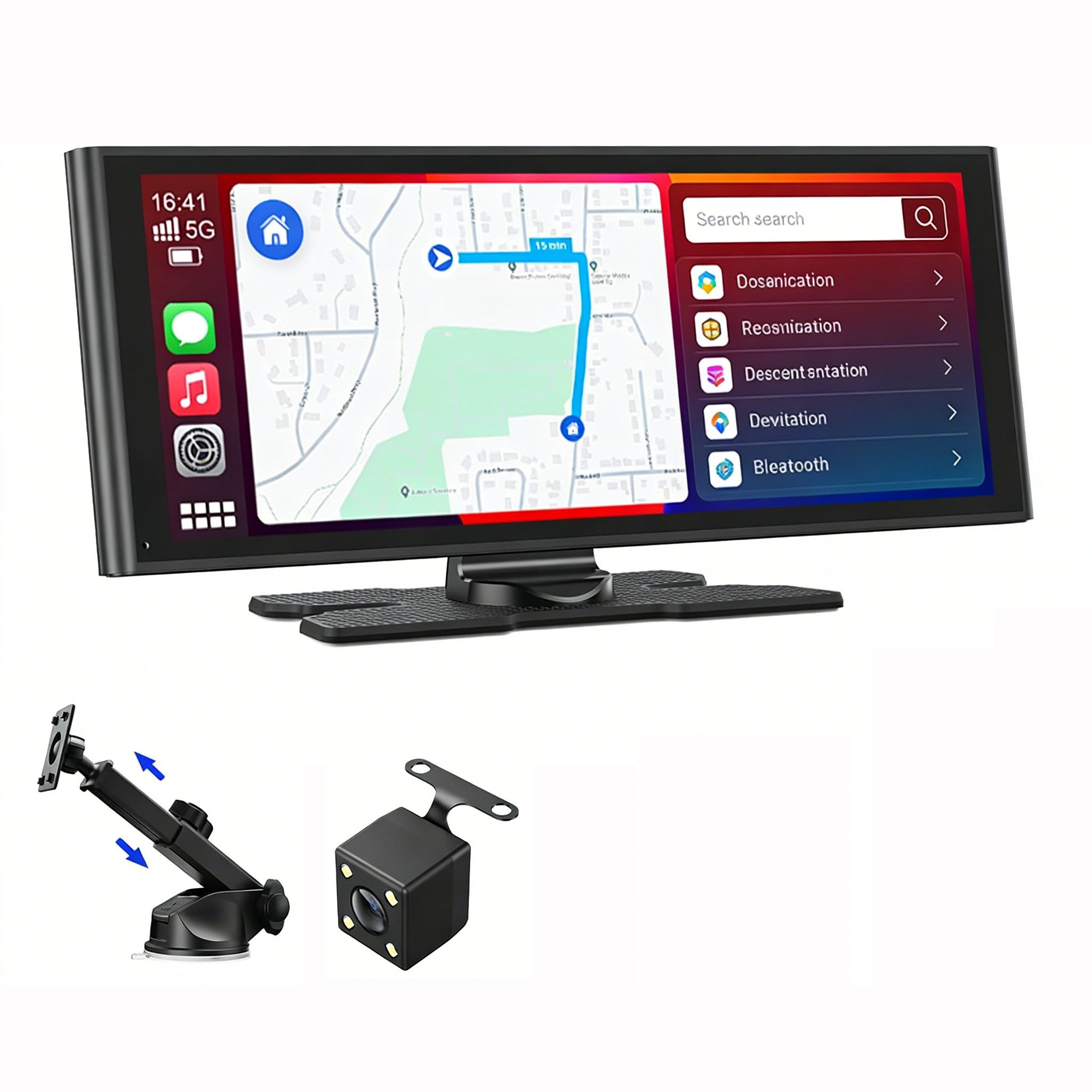 Avylet Tragbar Kabellos Apple Carplay Android Auto 9,26" Touchscreen Navigationsgerät (OTA, Autoradio Bluetooth Sprachsteuerung)