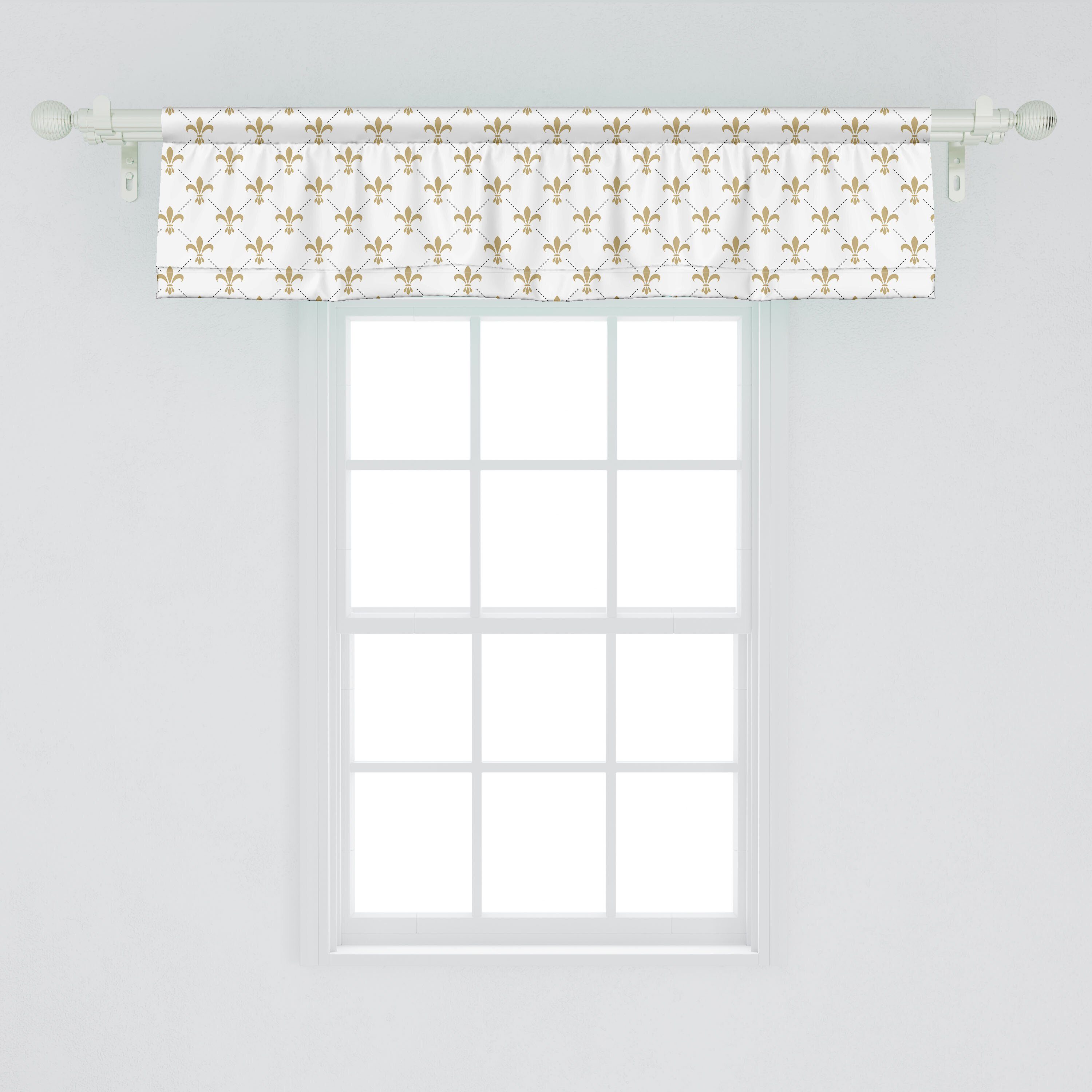 Lilien Vorhang für Blume Vintage Stangentasche, Dekor Schlafzimmer Scheibengardine Küche Style Volant Abakuhaus, Microfaser, mit