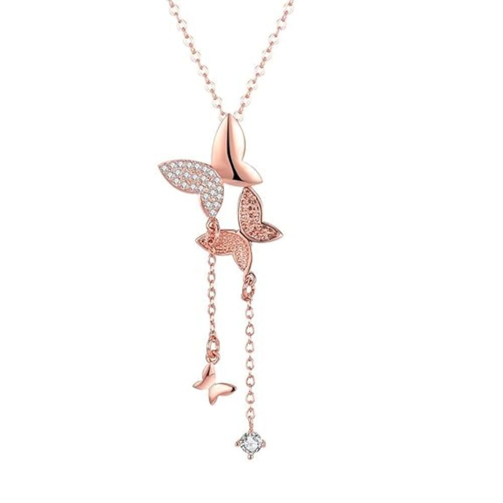 YouBella Collier Stylish Schmetterling langer Kette Halskette Für Frauen & Mädchen (Ideal zum Verschenken und für den persönlichen Gebrauch), Material: Messing, Modischer Kunstschmuck