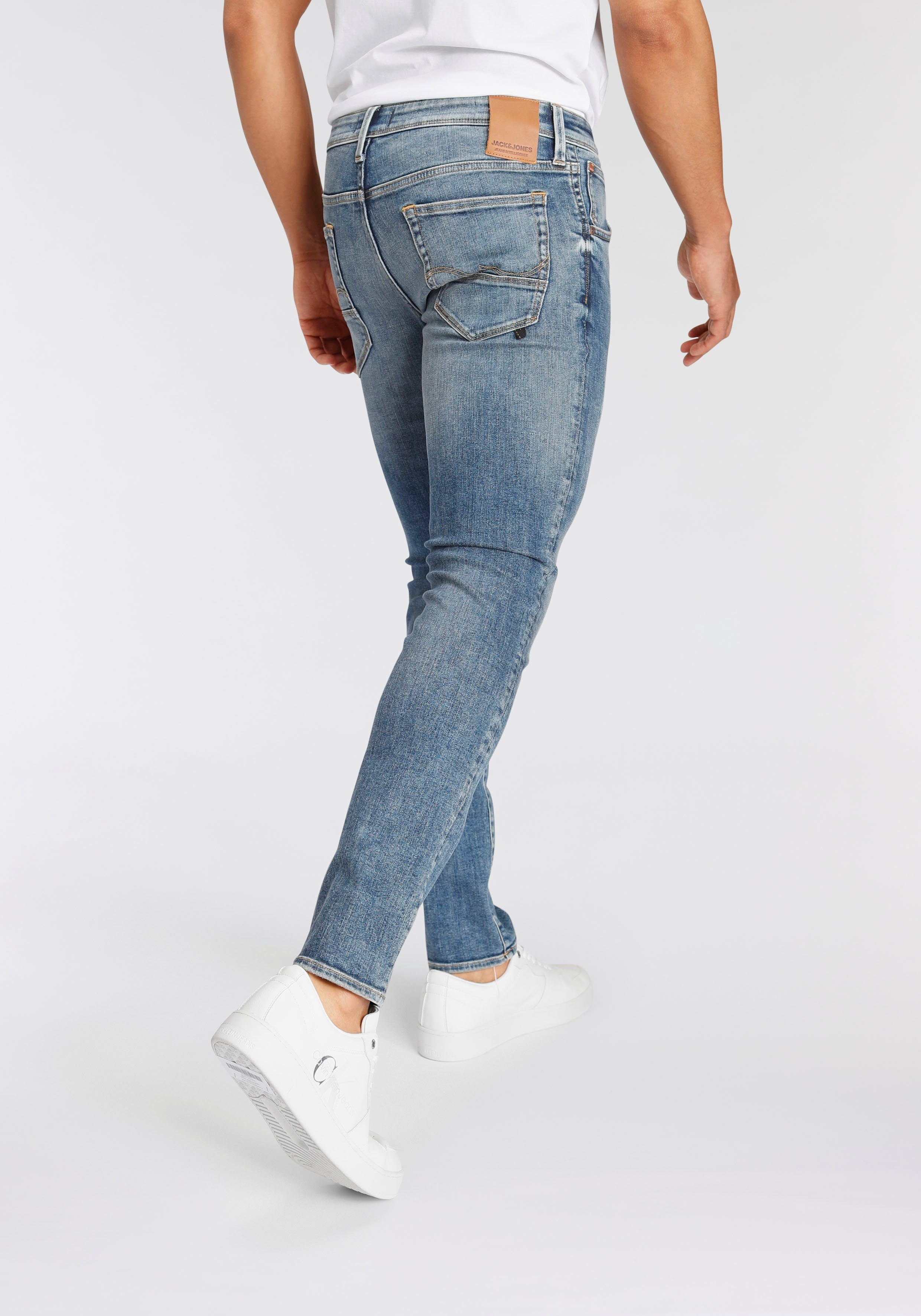 blue-destroyed-Effekte & Jones Glenn Jack Slim-fit-Jeans