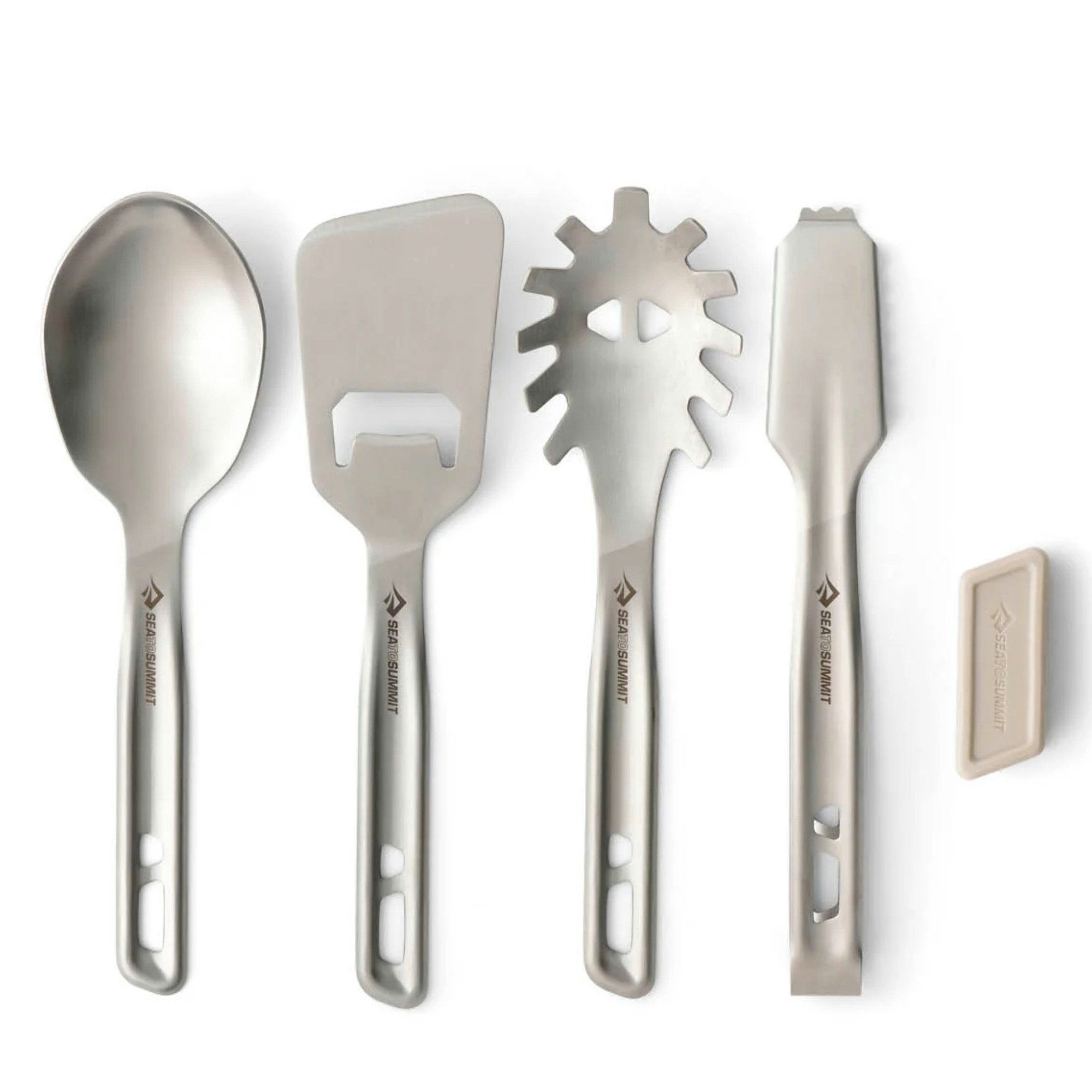 sea to summit Campinglöffel Detour Utensil Set – 4-teiliges Küchenhelferset aus Edelstahl - Sta