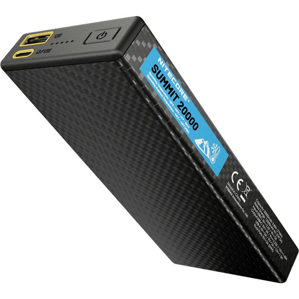 Nitecore SUMMIT Powerbank NC-SUMMIT20000 20000 mAh Quick Charge Li-Ion Grau Powerbank