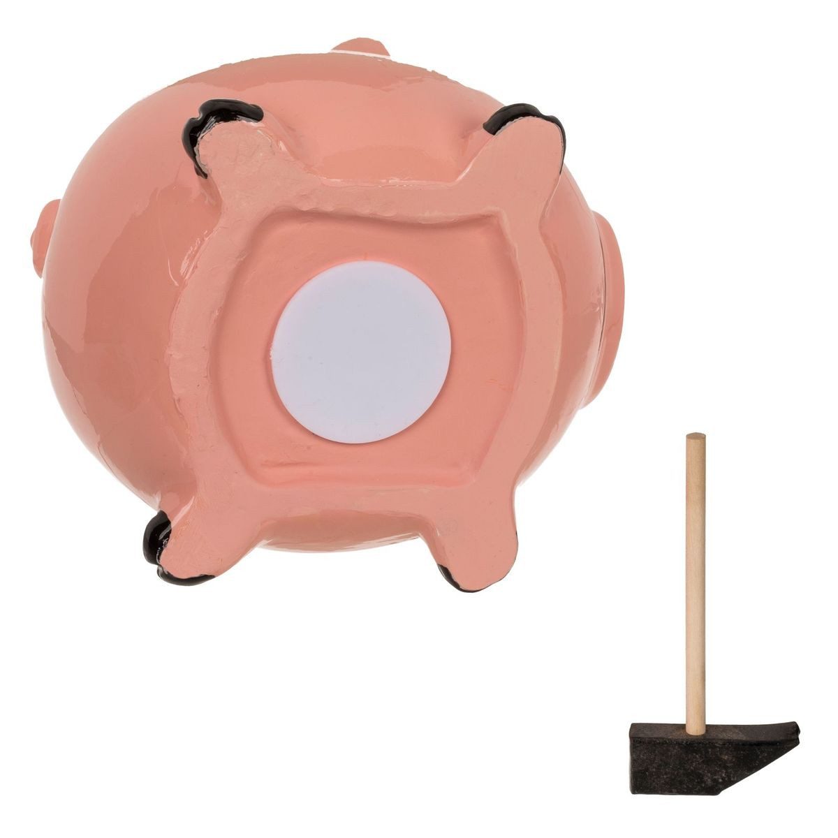 Out of the Blue Spardose Rosa Keramik Sparschwein mit Hammer & Stall ca. 13 cm wiederverwendbar, (1-tlg), inkl. Öffnung