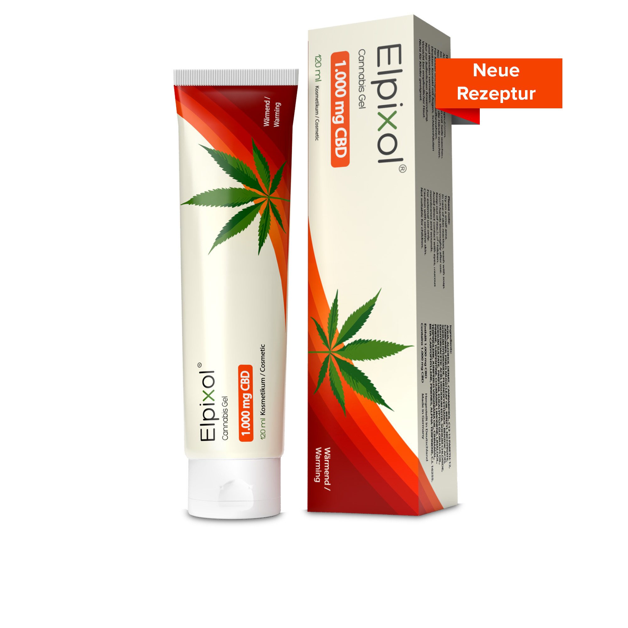 Elpixol® Körpergel Cannabis Gel mit 1.000 mg CBD – wärmend mit Latschenkiefernöl & Zimtöl ideal bei Kältegefühlen und Verspannungen – Ohne Rückstände