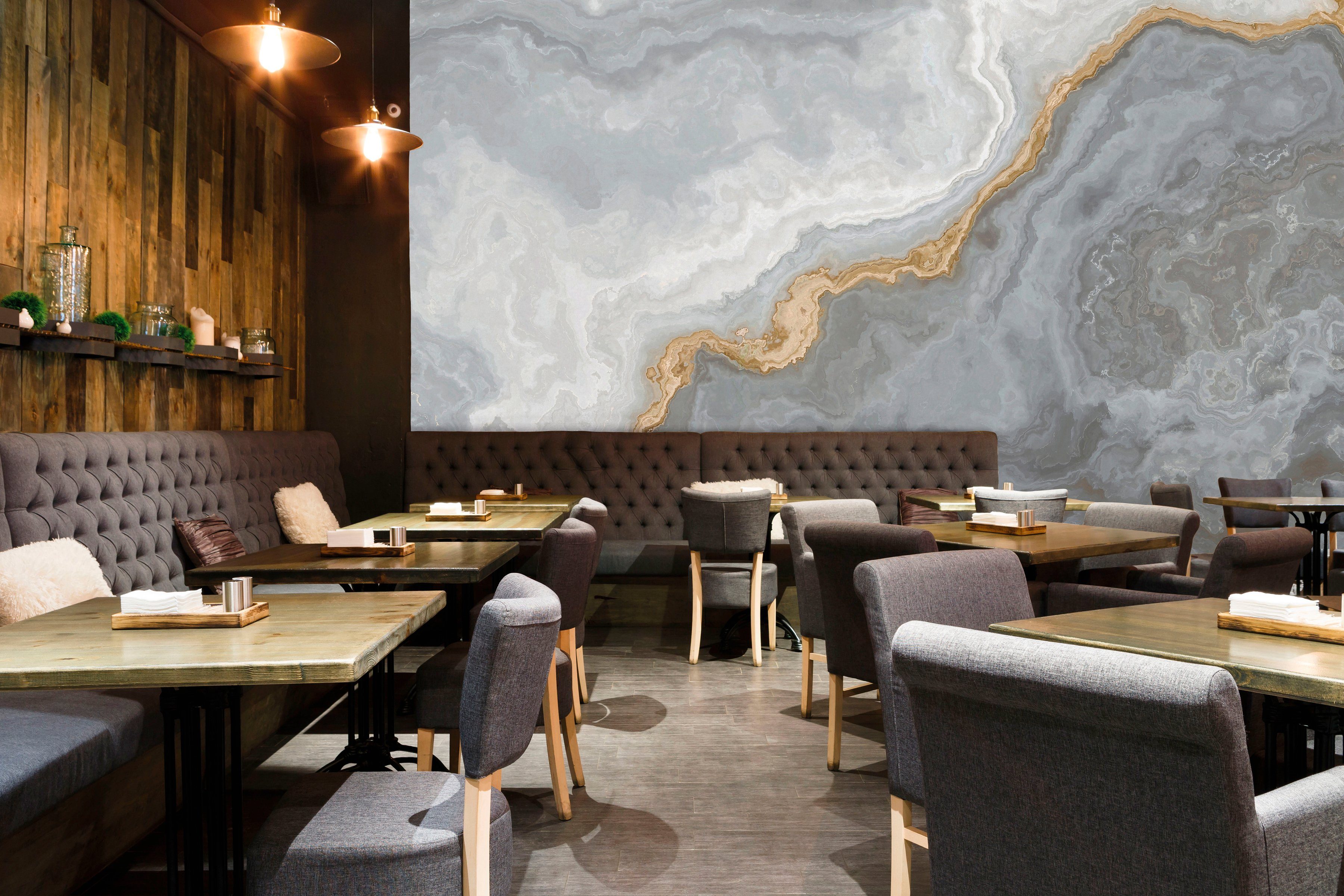 Architects Paper Fototapete Atelier 47 Marble Artwork 1, glatt, Farbverlauf, (5 St), Vlies, Wand, Schräge, Decke