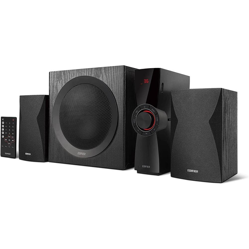 Edifier® CX7 Lautsprechersystem 2.1 (Bluetooth, 69 W, Externer Verstärker mit Infrarot-Fernbedienung)