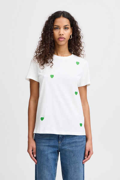 Ichi T-Shirt IHCAMINO SS18 T-Shirt mit Herz-Stickerei