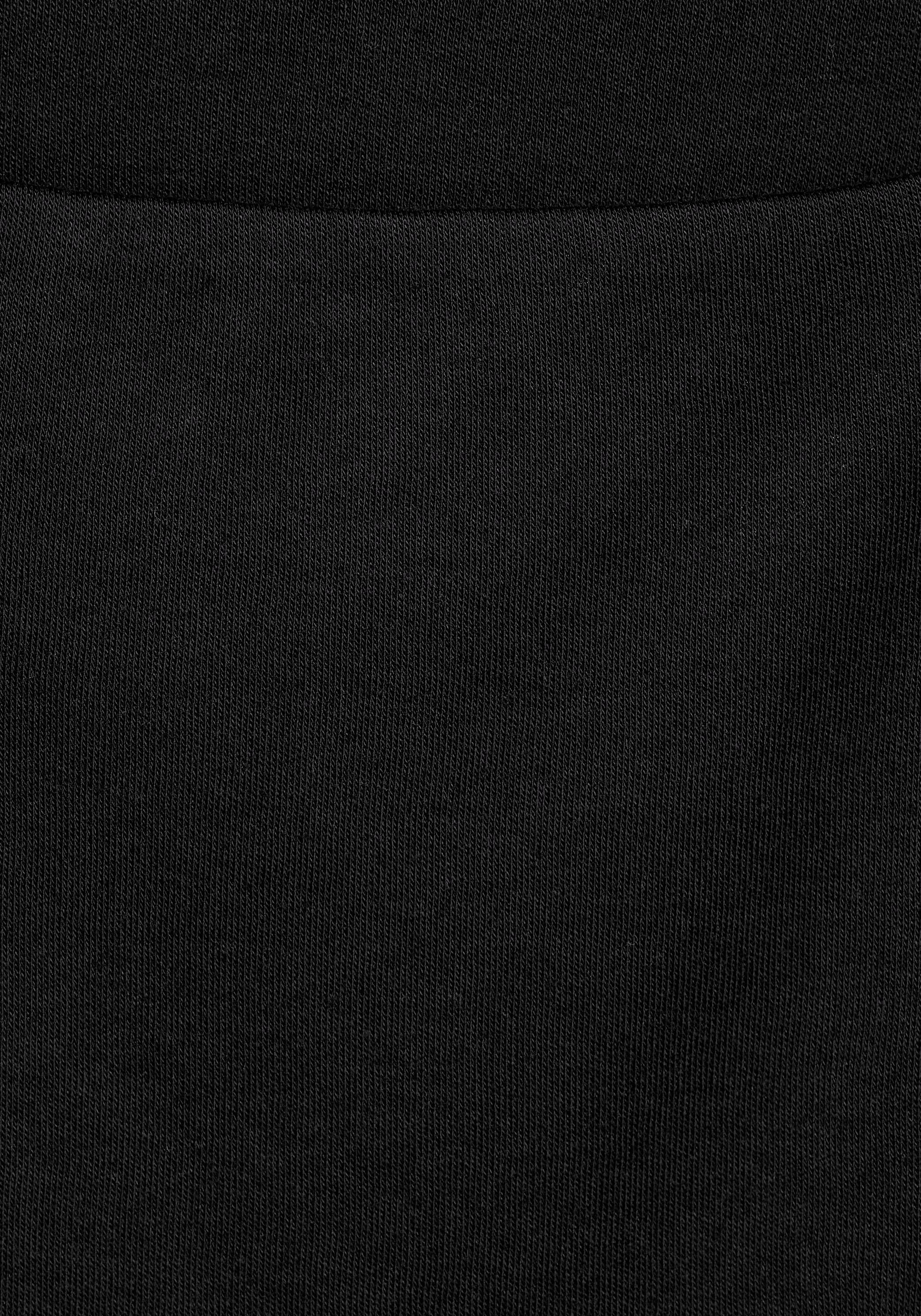 STREET ONE Langarmshirt mit schwarz Carmen-Ausschnitt