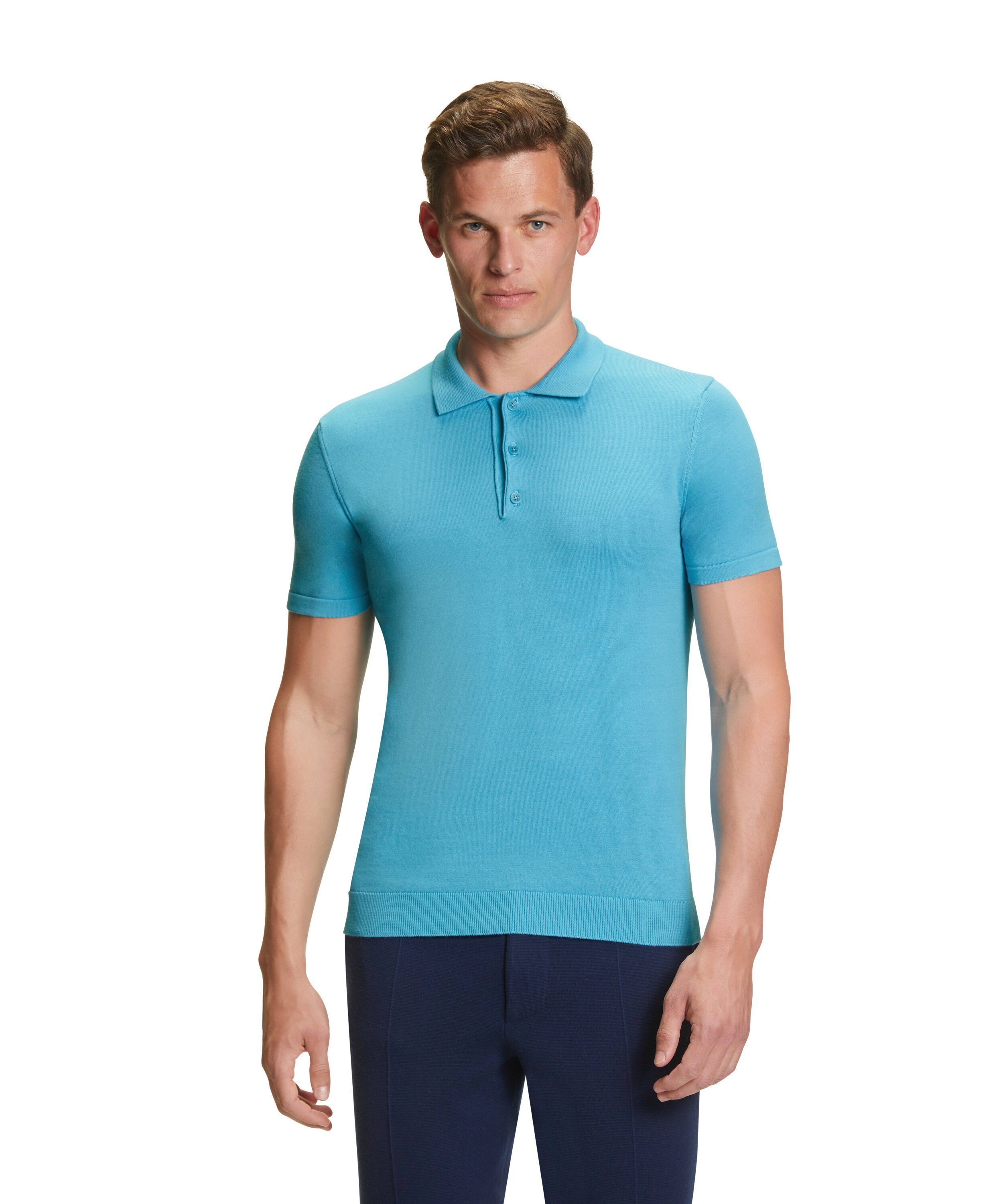 FALKE Poloshirt aus nachhaltiger Baumwolle azzurro (6894)