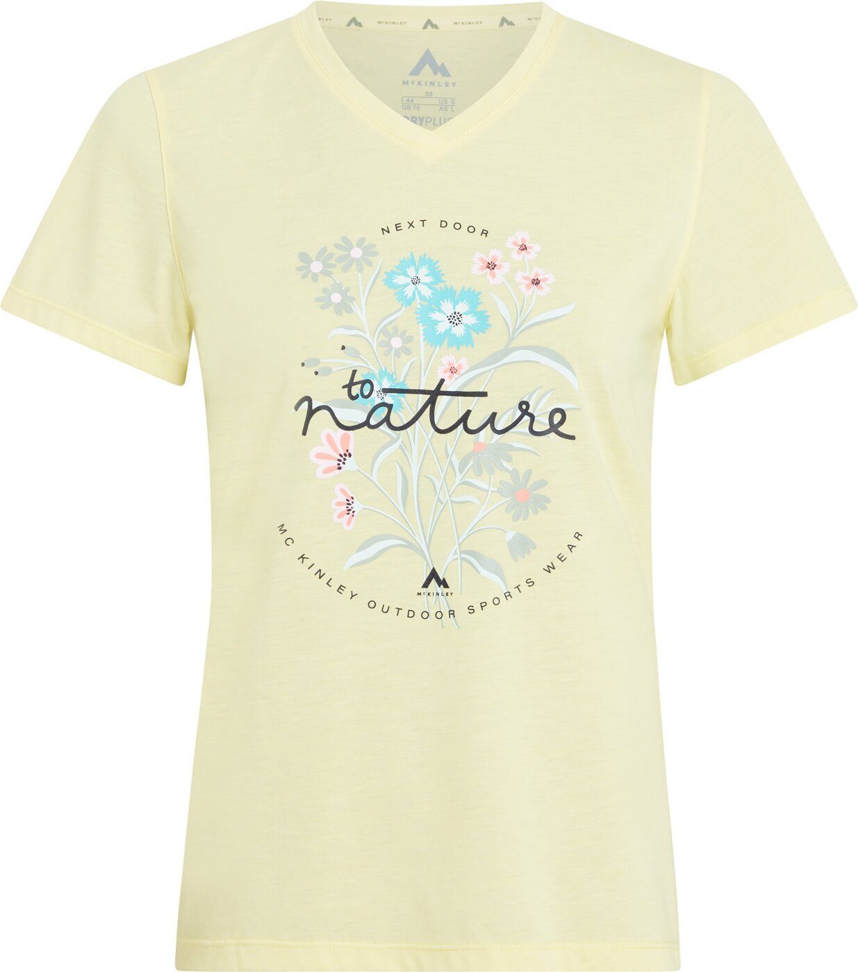 McKINLEY T-Shirt Da.-T-Shirt Nata II W MELANGE/YELLOW LIGHT