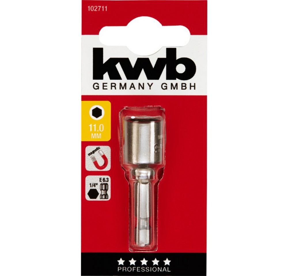 Thumbnail - kwb Steckschlüssel kwb 102711 Steckschlüsseleinsatz 11 mm 1 Stück Sechskant