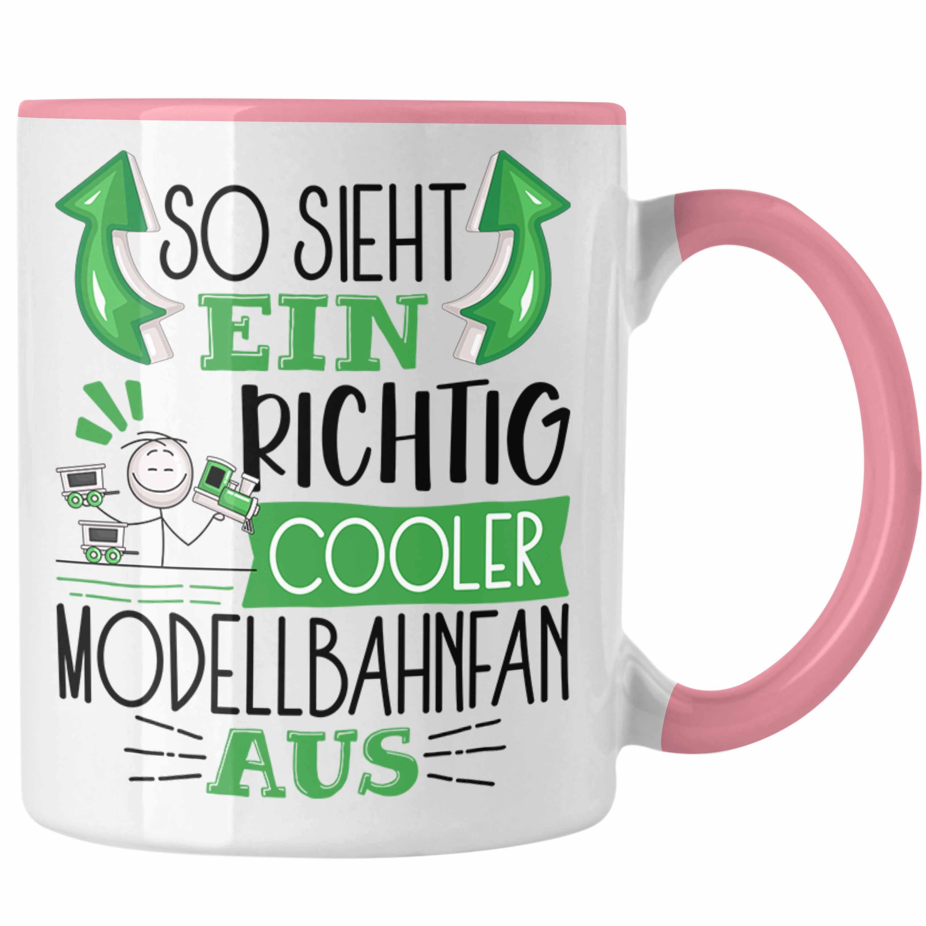 Trendation Tasse Modellbahnfan Tasse So Sieht Ein Richtig Cooler Modellbahnfan Aus Gesc Rosa