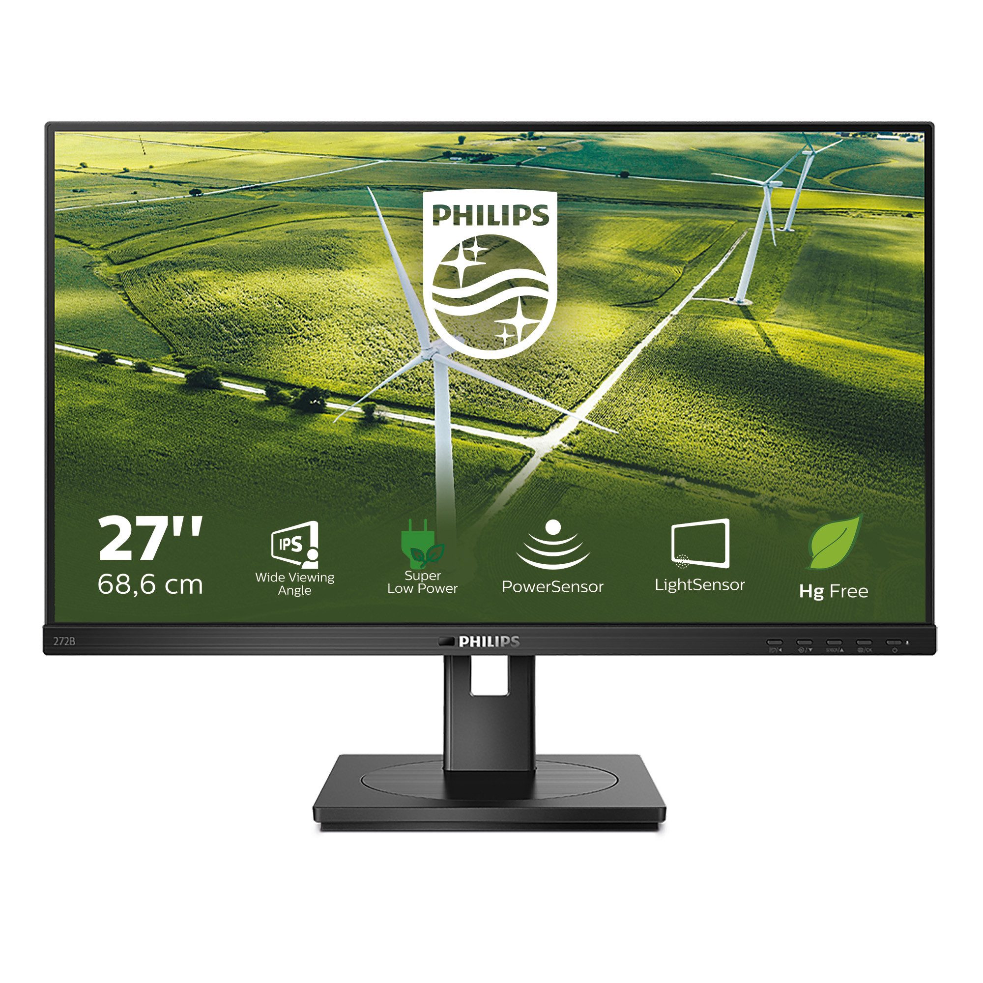 Philips LED-Display B Line 272B1G - 68.6 cm (27) - 1920 x 1080 Full HD TFT-Monitor (1920 x 1080 px, Full HD, 4 ms Reaktionszeit, 75 Hz, IPS, Lautsprecher, HDCP, Kopfhörerbuchse, Pivot, Höhenverstellbar)