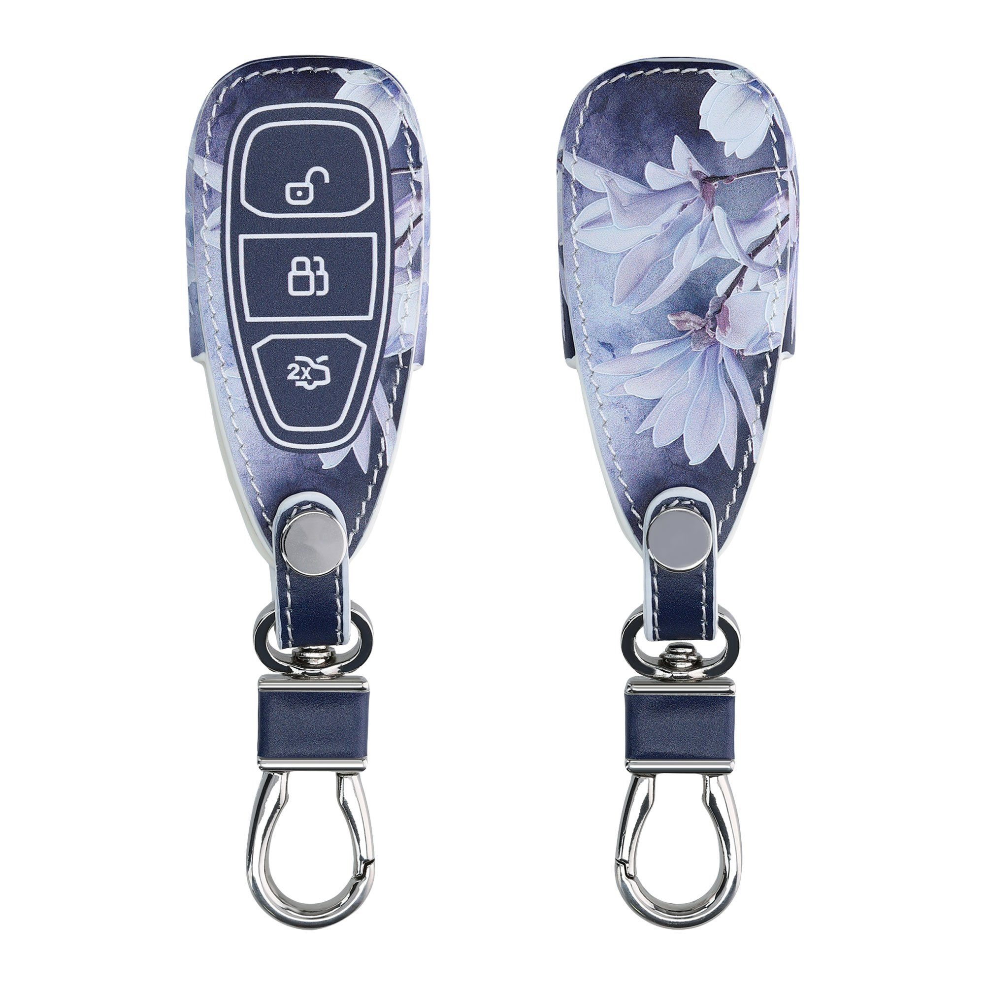 Hülle, Kunstleder Autoschlüssel Ford für Schutzhülle Schlüsseltasche kwmobile Cover Ford Schlüsselhülle