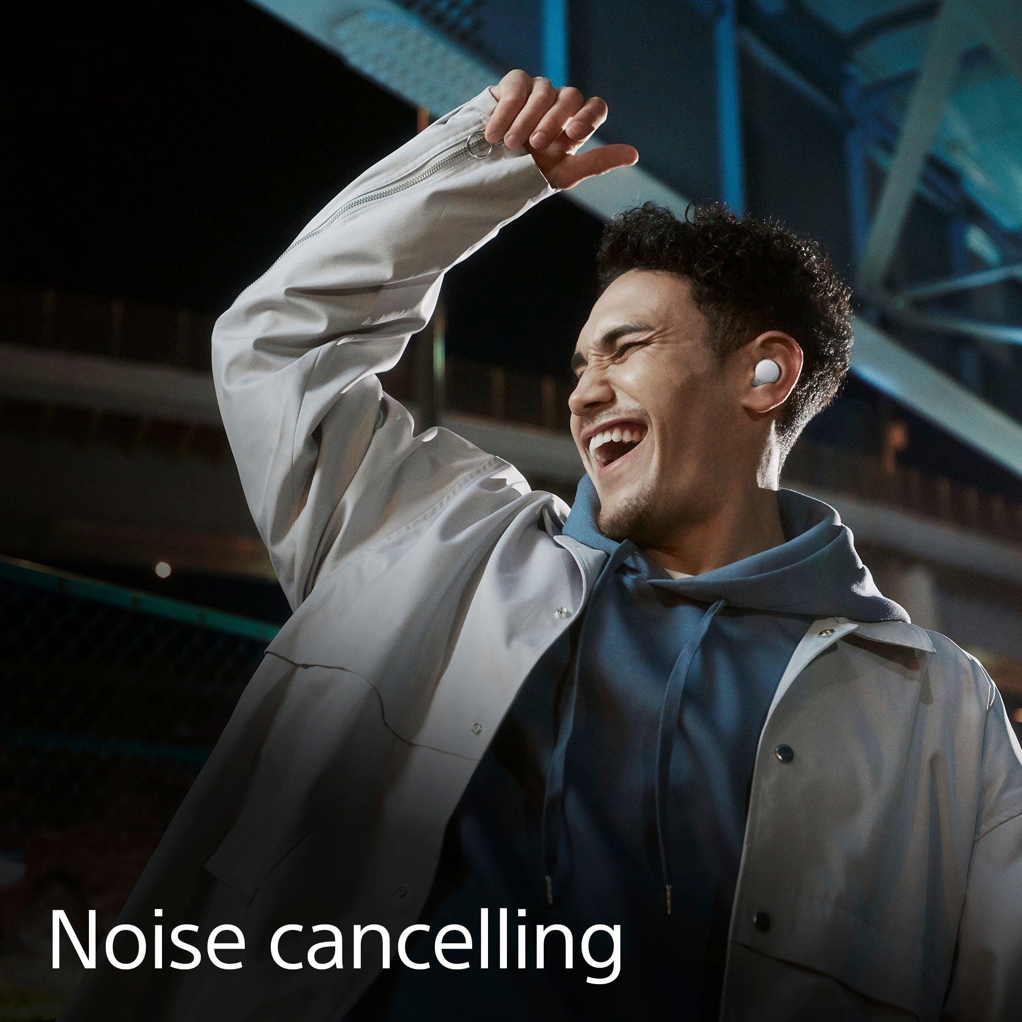 Sony LinkBuds In-Ear-Kopfhörer Wireless, S Touch-Steuerung, Akkulaufzeit) st. 20 Bluetooth, (Noise-Cancelling, Cancelling, wireless weiß NFC, Noise True