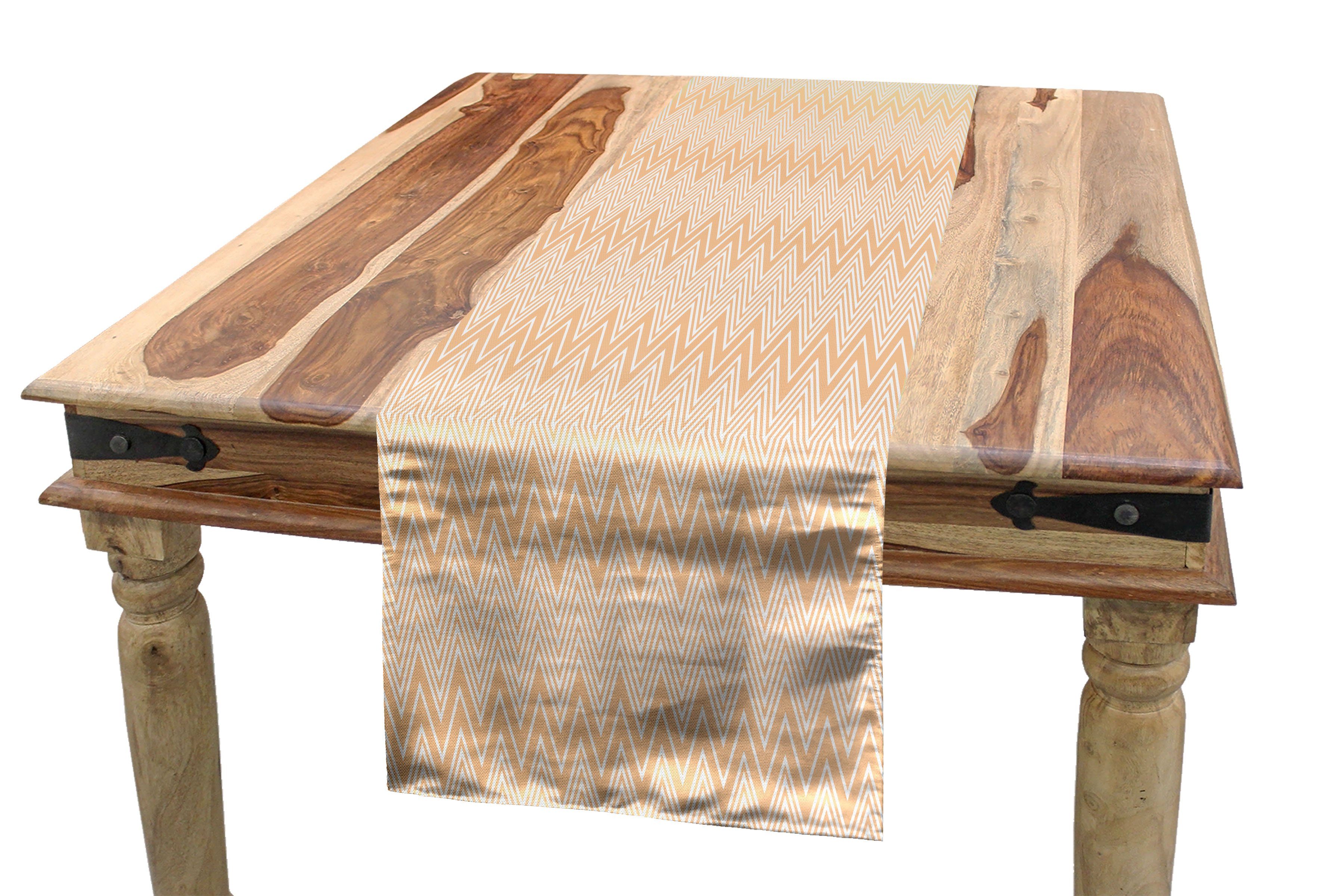 Rechteckiger Dekorativer Tischläufer, Zick-Zack-Zusammenfassung Abakuhaus Esszimmer Geometrisch Tischläufer Küche
