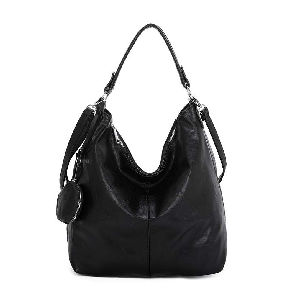 ITALYSHOP24 Schultertasche XXL Damen Tasche Schultertasche Shopper  Hobo-Bag, ein Leichtgewicht, als Handtasche, Henkeltasche tragbar, PLATZ -  für all die Dinge, die Frauen dabei haben müssen!