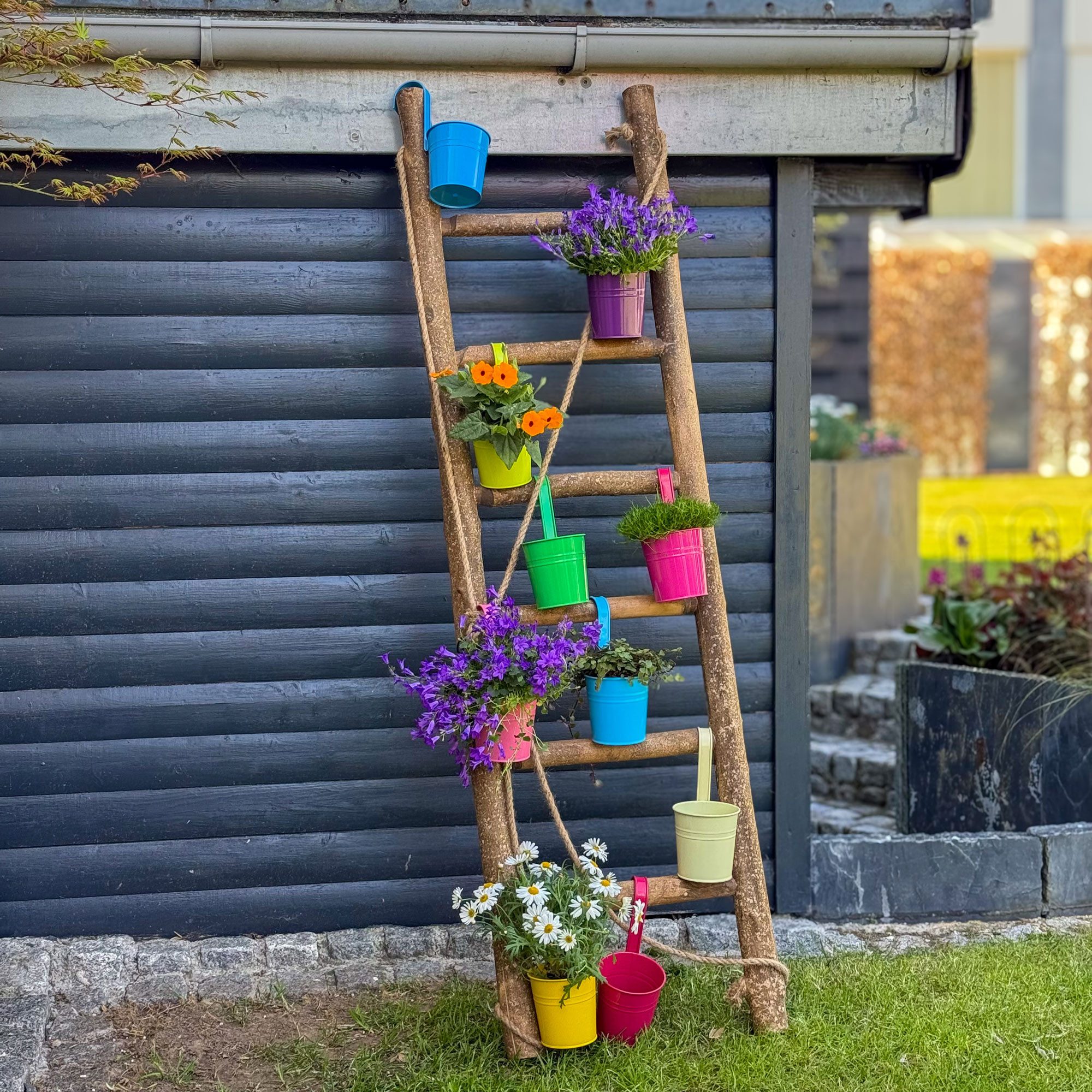 UNUS GARDEN Blumentopf Metall Blumentopf Set 10 teilig bunt Hängetöpfe mit günstig online kaufen