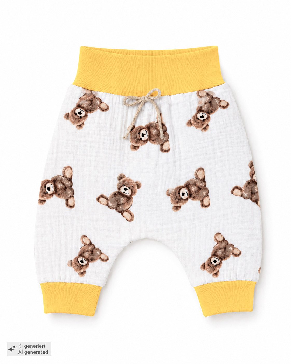 La Bortini Schlupfhose Babyhose aus Musselin neutral Hose für Neugeborene luftig, weich, unisex, 44 50 56 62 68 74 80 86