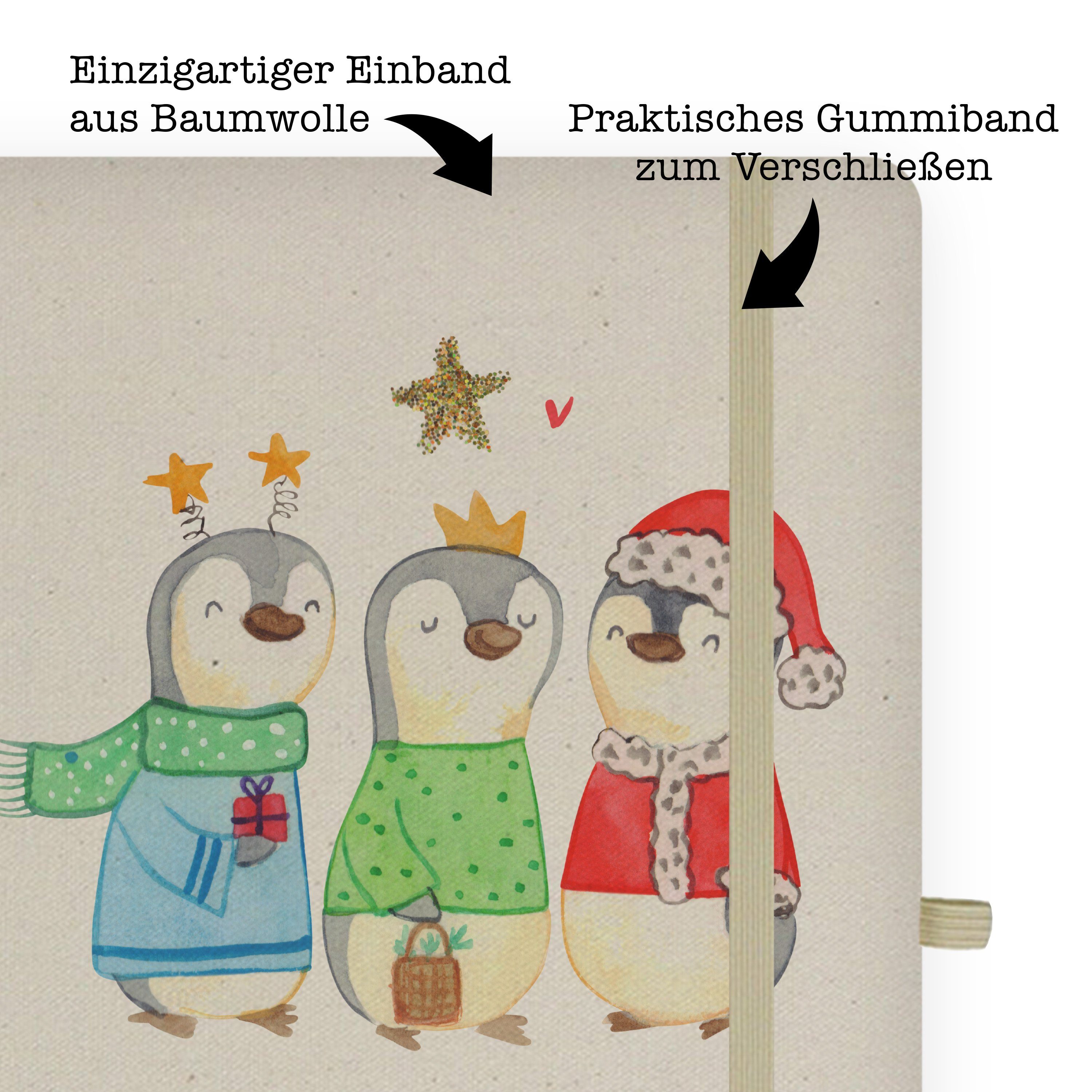 Mr. & Panda Heilige Mr. Geschenk, Winterzeit Mrs. Weihnachtsde - Mrs. - & Panda drei Könige Notizbuch Transparent