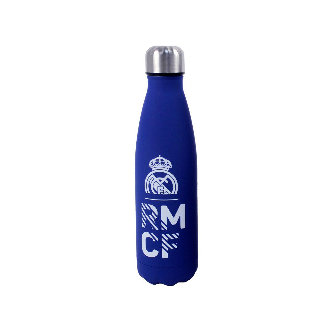 Real Madrid Trinkflasche Real Madrid Thermoflasche 500ml Gummiert Blau
