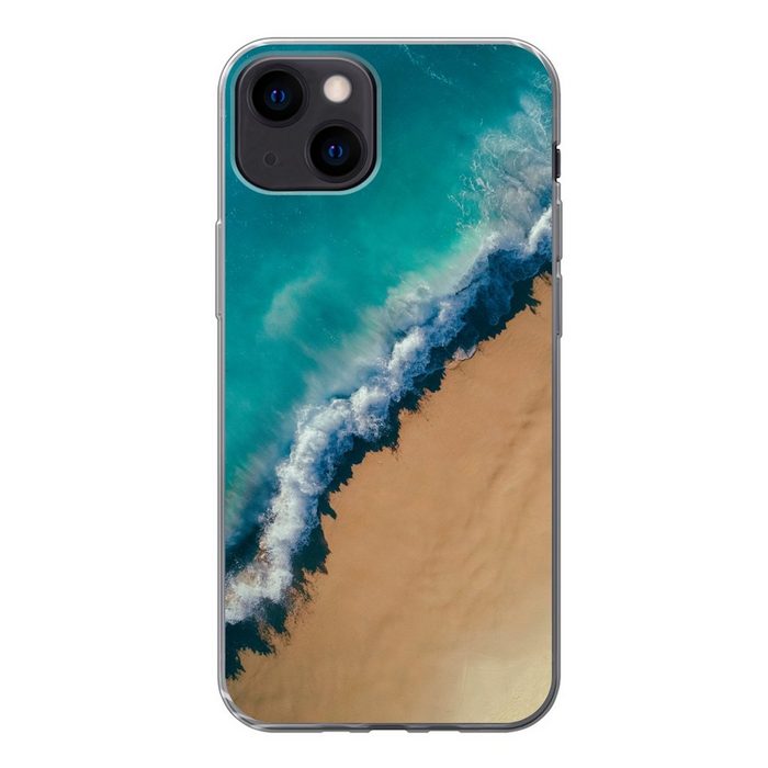 MuchoWow Handyhülle Strand - Meer - Schaum Handyhülle Apple iPhone 13 Smartphone-Bumper Print Handy