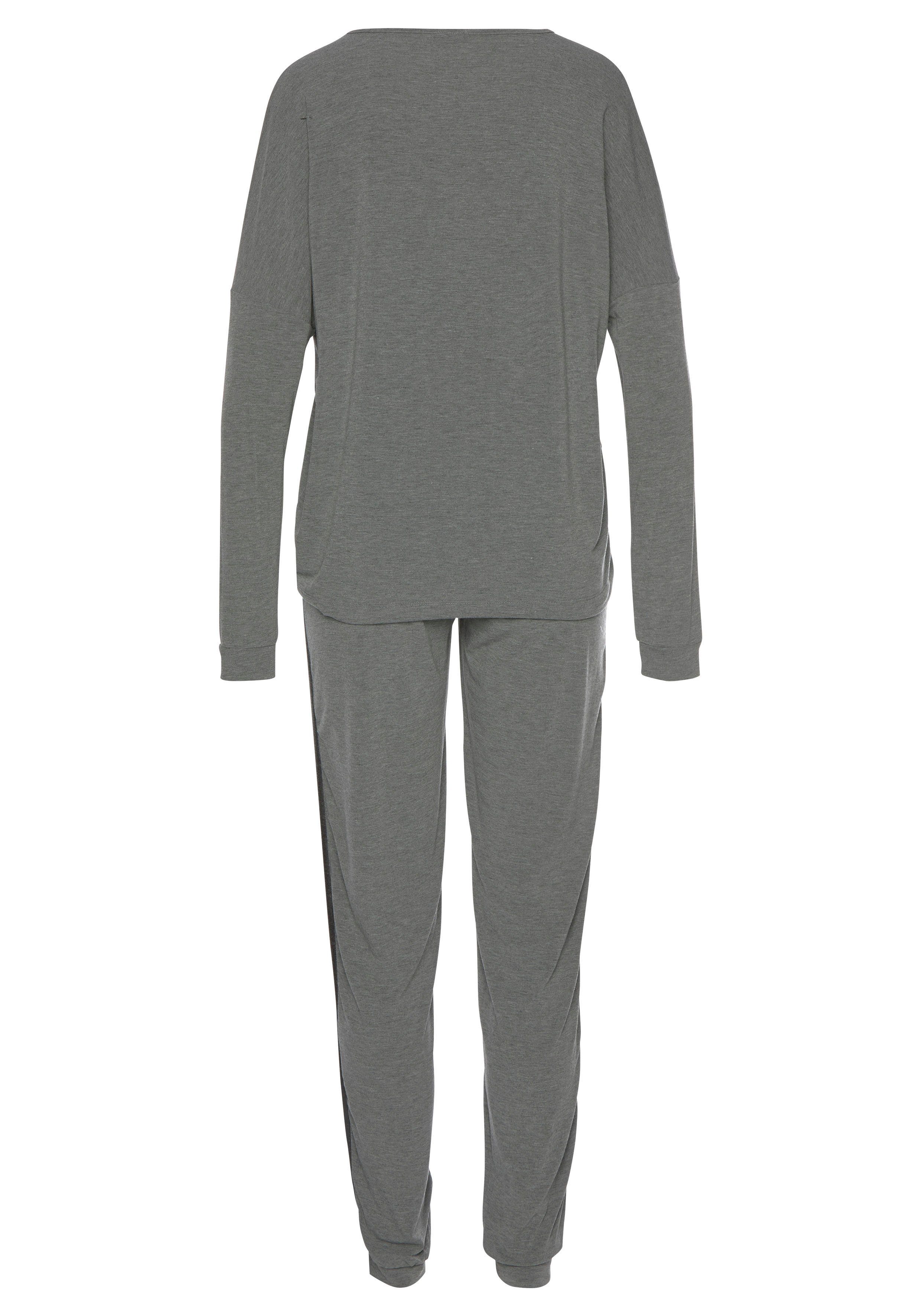 Vivance Dreams by Lascana Pyjama (Set, 2 tlg) mit aufgesetzten Seitenstreifen – Bild 3 von 4