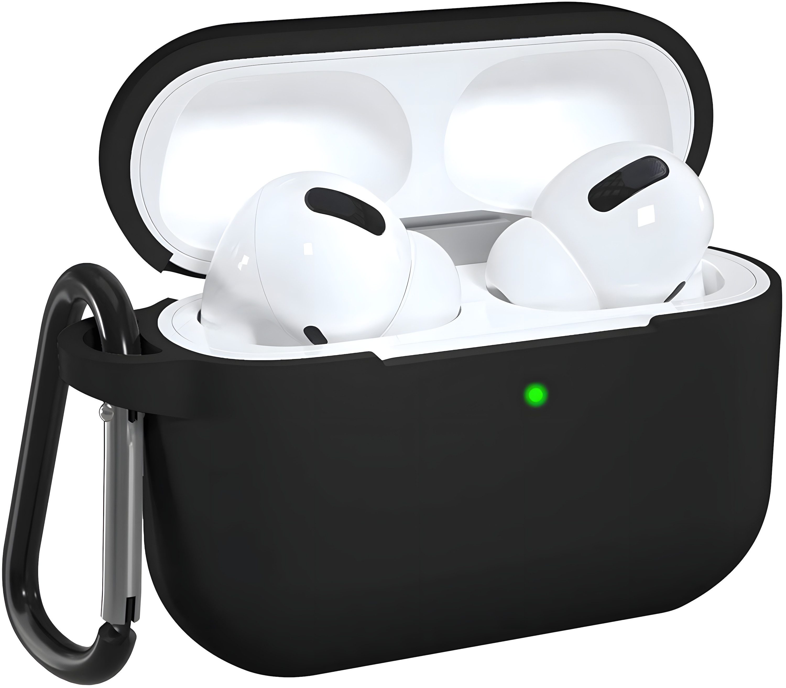 AVANA Kopfhörer-Schutzhülle Hülle für Apple AirPods (3. Generation) Schutzhülle Silikon 360° Case, Cover, Slim Fit, Ladecase Tasche, Schwarz