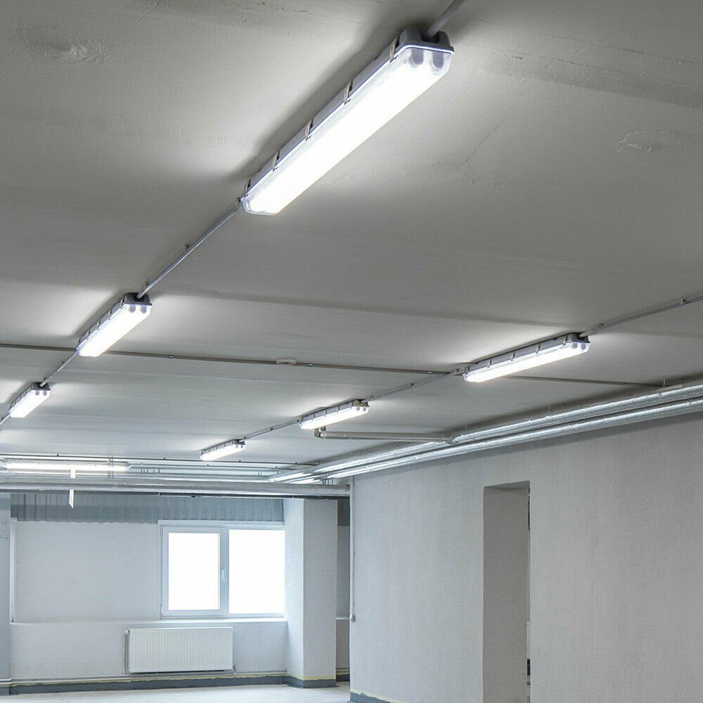 etc-shop Deckenleuchte, 4er Set SMD Außen LED Decken Watt Wannen Garagen Industrie 36 Leuchte