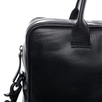 FEYNSINN Laptoptasche Leder Businesstasche Unisex FINN, Laptoptasche 15,4 Zoll, Aktentasche Echtleder Damen Herren schwarz