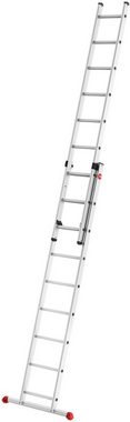 Hailo Anlegeleiter S80 ProfiStep duo, Aluminium-Schiebeleiter 2-teilig 2x9 Sprossen