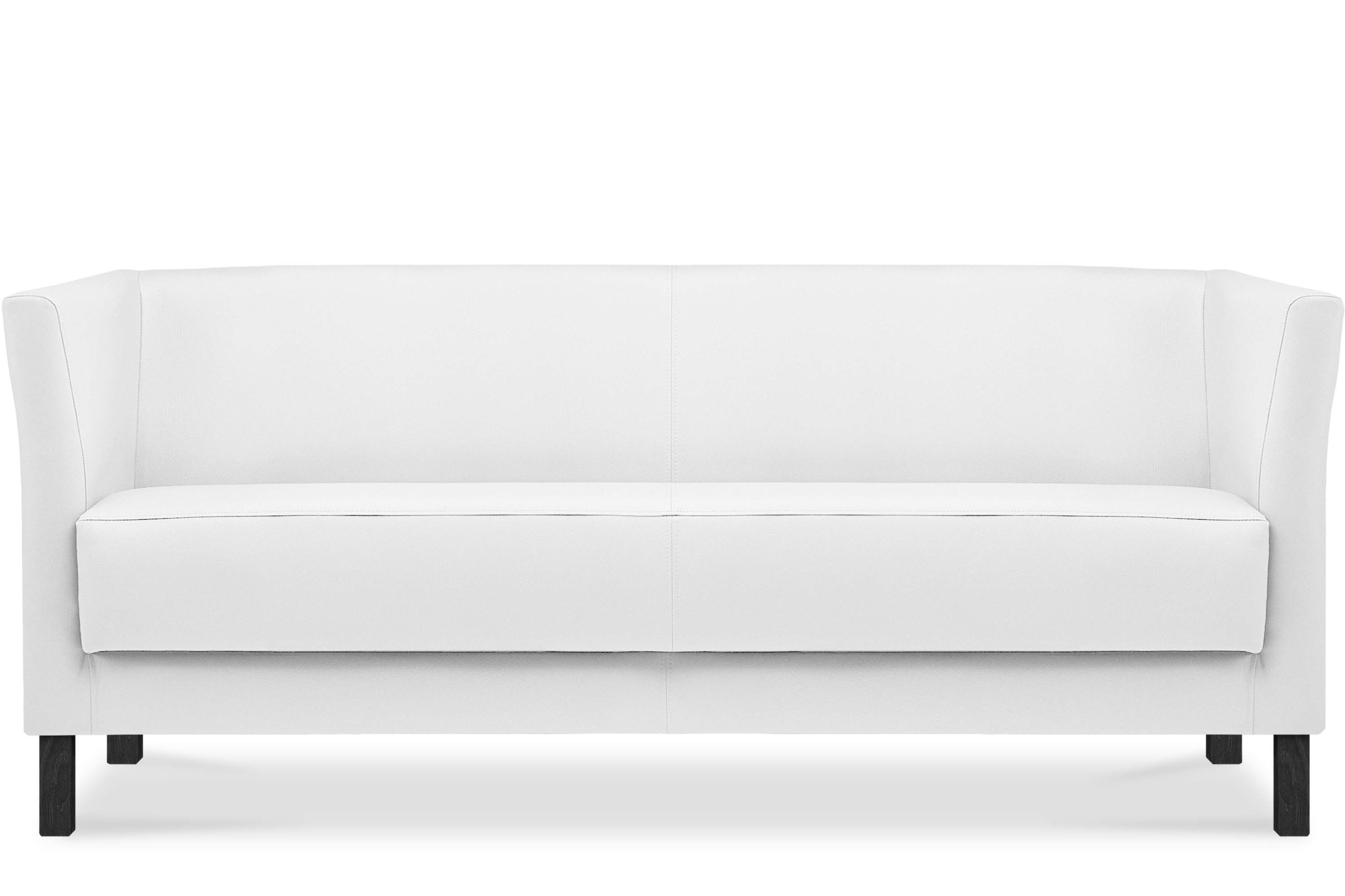 Konsimo Sofa ESPECTO Sofa 3 Sitzer, 1 Teile, weiche Sitzfläche und hohe Rückenlehne, hohe Beine, Kunstleder weiß | weiß
