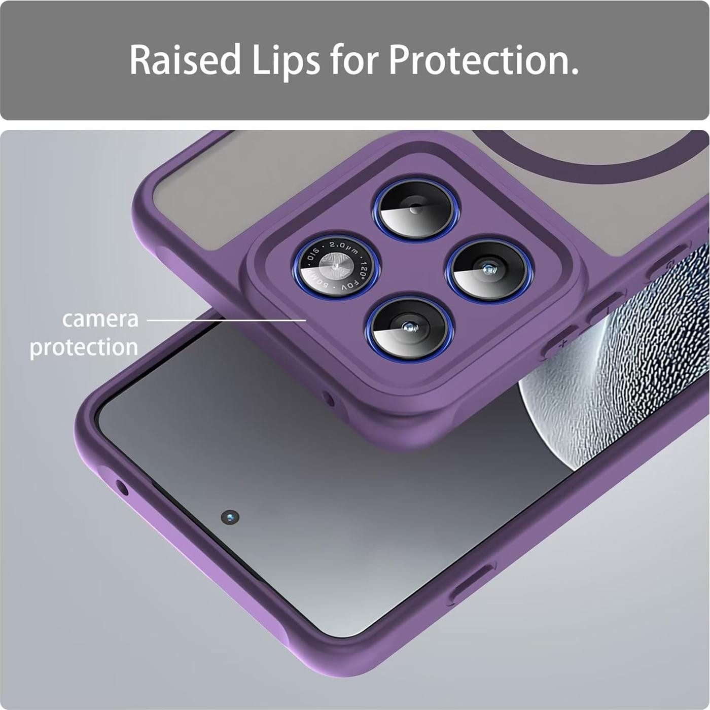 CoolGadget Handyhülle Magnet-Hülle für Motorola Edge 70 Schutzhülle magnetisch 6,67 Zoll, Hülle Matt Stoßfest kompatibel mit QI-Laden Zubehör Kameraschutz Case