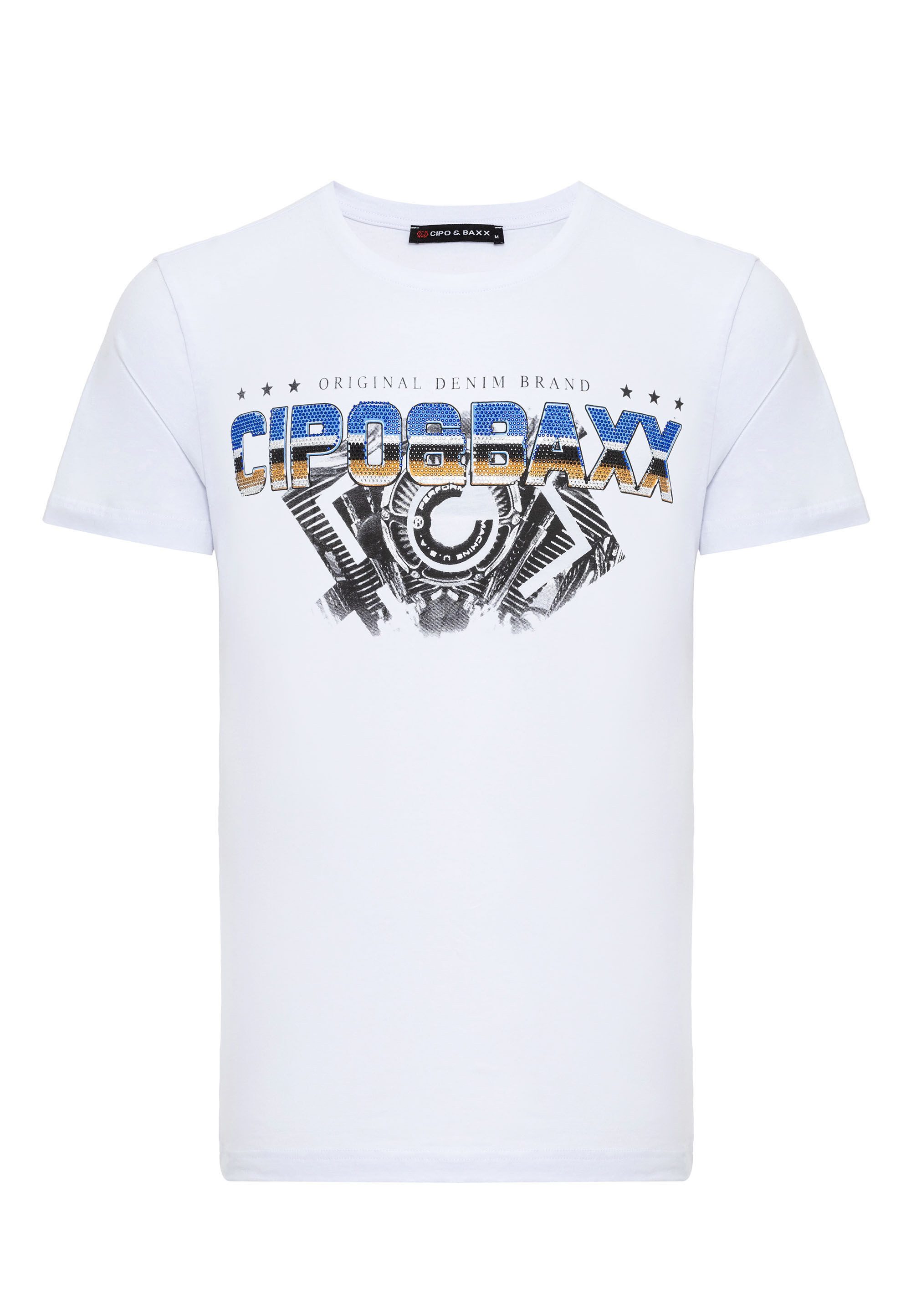 Cipo & Baxx T-Shirt "T-Shirt", extravaganter Marken-Schriftzug günstig online kaufen