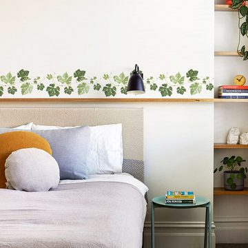 Coonoor Wandsticker Grüne Blätter Wandtattoo (4 St), Die Wanddekoration für moderne Kinderzimmer und Schlafzimmer