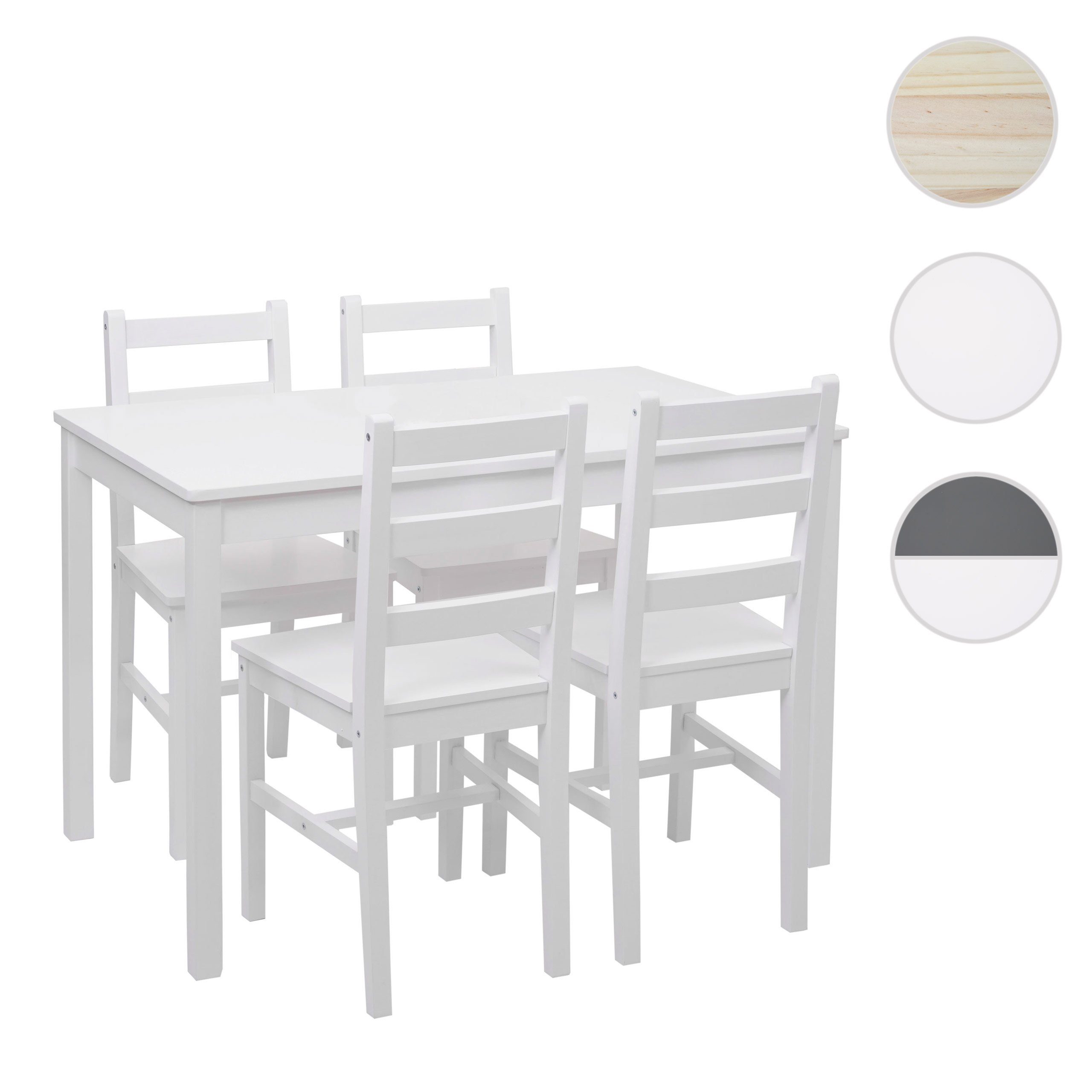 MCW Sitzgruppe MCW-F77-S, (5-tlg), Landhausstil, Stabile Konstruktion