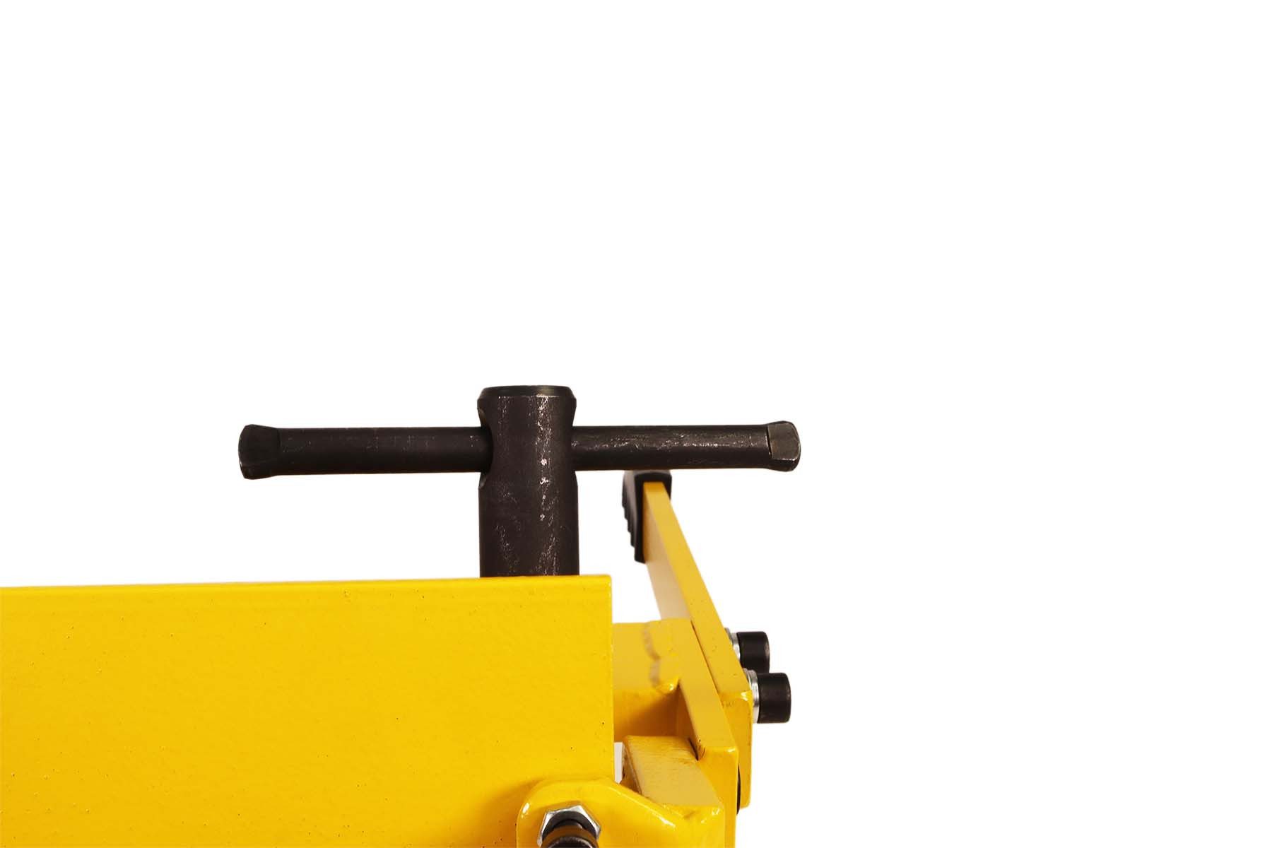 WELDINGER Biegewelle Abkantbank Stahl 630 mm Arbeitsbreite Biegewinkel 0-90° (Abkantpresse), 46.5 cm lang, (1-tlg), gefederte Zwingen, zwei Hebelarme, Justierschrauben